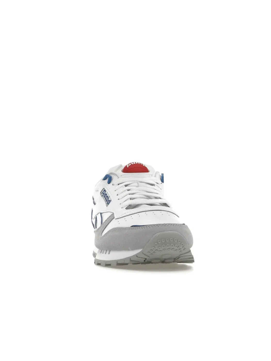 Кроссовки мужские Reebok Classic Leather, кожаные — изображение 2 из 4, белый/синий/красный