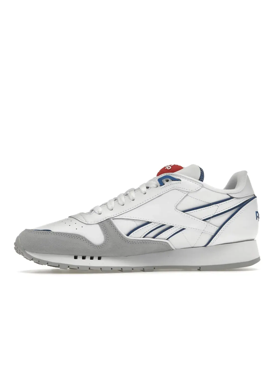 Кроссовки мужские Reebok Classic Leather, кожаные — изображение 3 из 4, белый/синий/красный