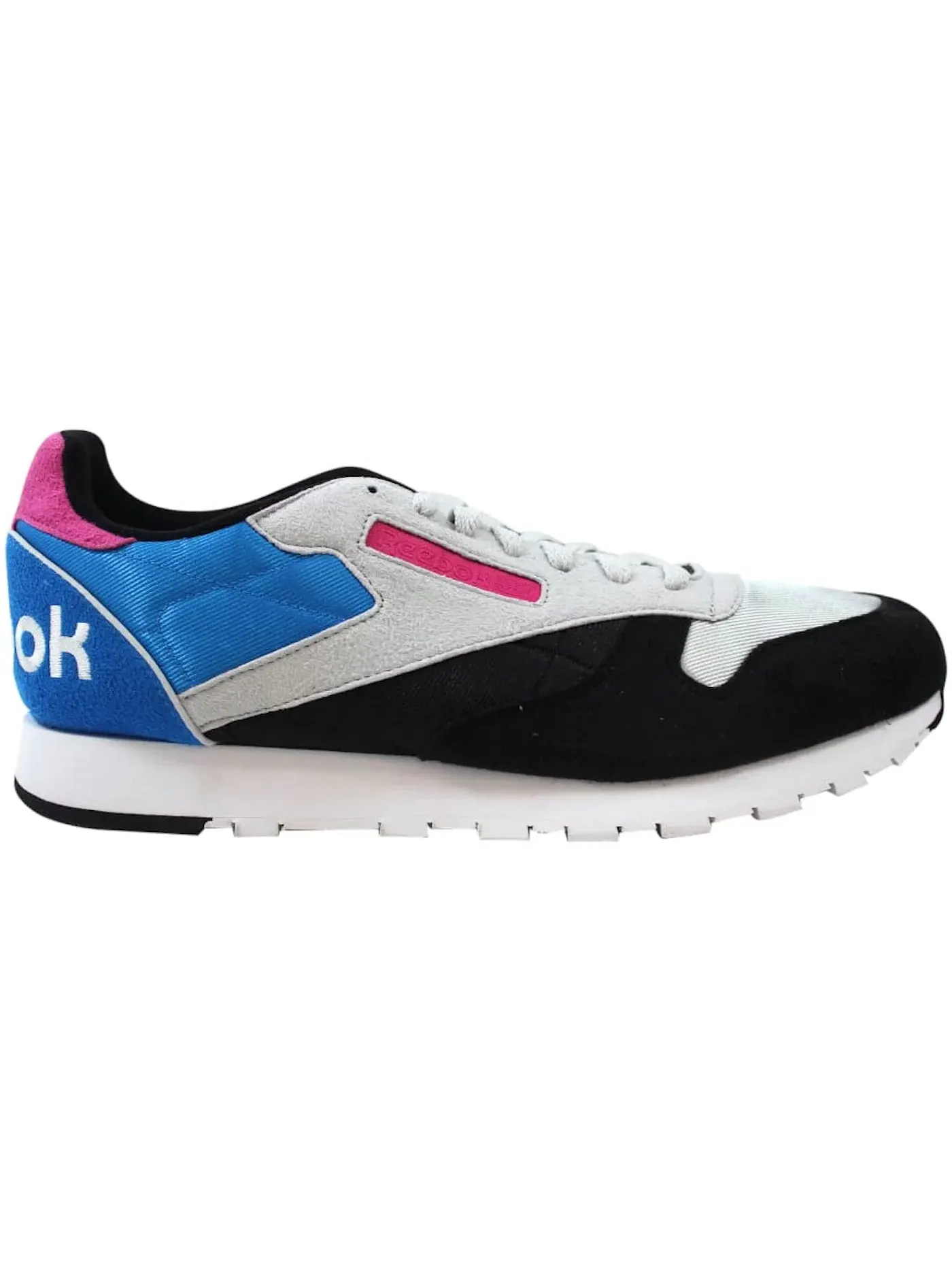 Кроссовки мужские Reebok Classic Leather WB, повседневные — изображение 1 из 1, черный/серый-синий