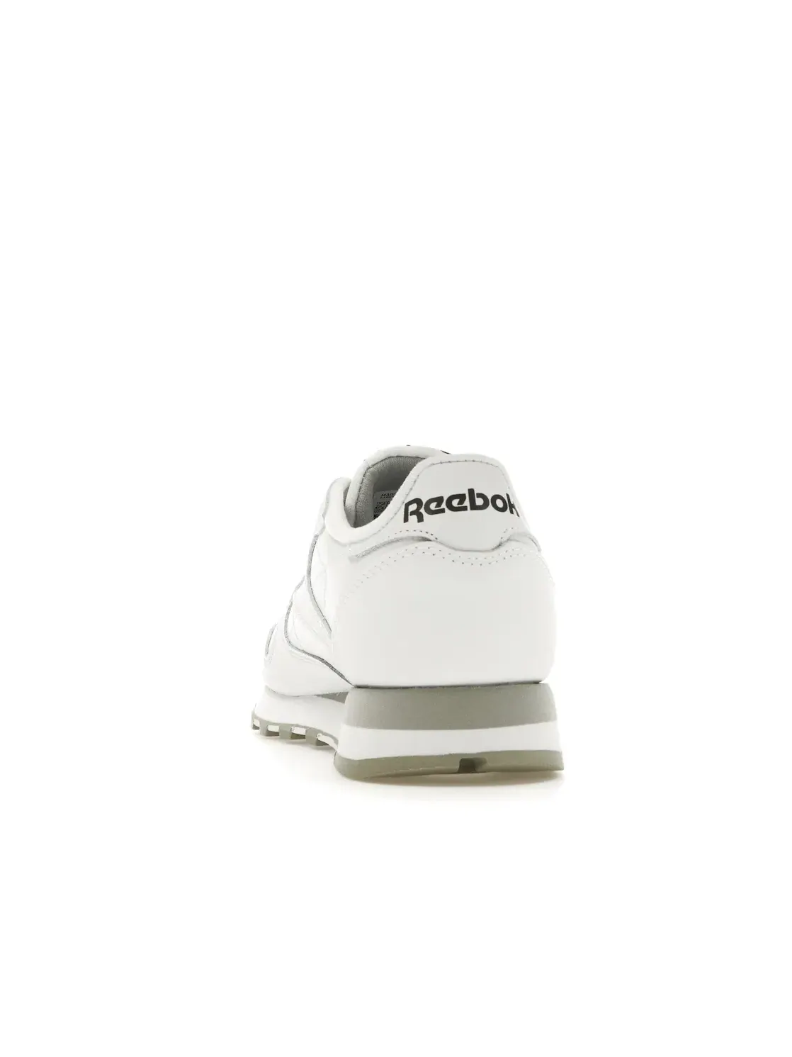 Кроссовки Reebok Classic Leather, кожаные с замшевыми элементами — изображение 4 из 4, белый/серый/серый