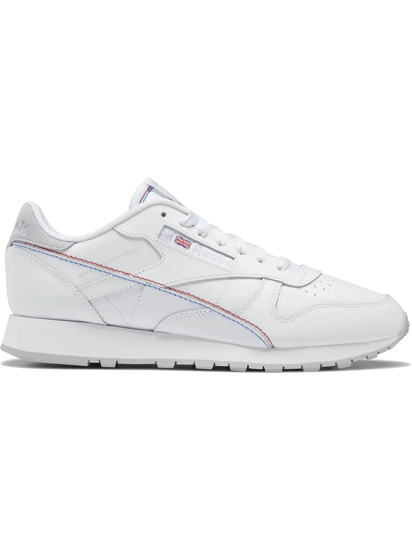 Кроссовки мужские Reebok Classic Leather, Lifestyle — изображение 1 из 1, белый/белый/синий