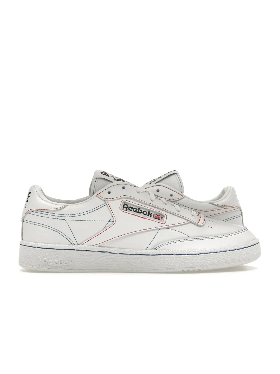 Кроссовки мужские Reebok Club C 85, с контрастной строчкой — изображение 1 из 4, белый/белый