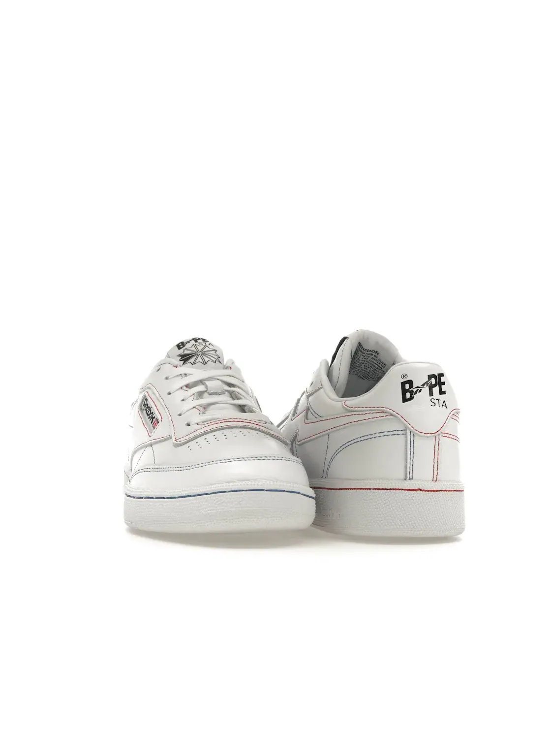 Кроссовки мужские Reebok Club C 85, с контрастной строчкой — изображение 2 из 4, белый/белый