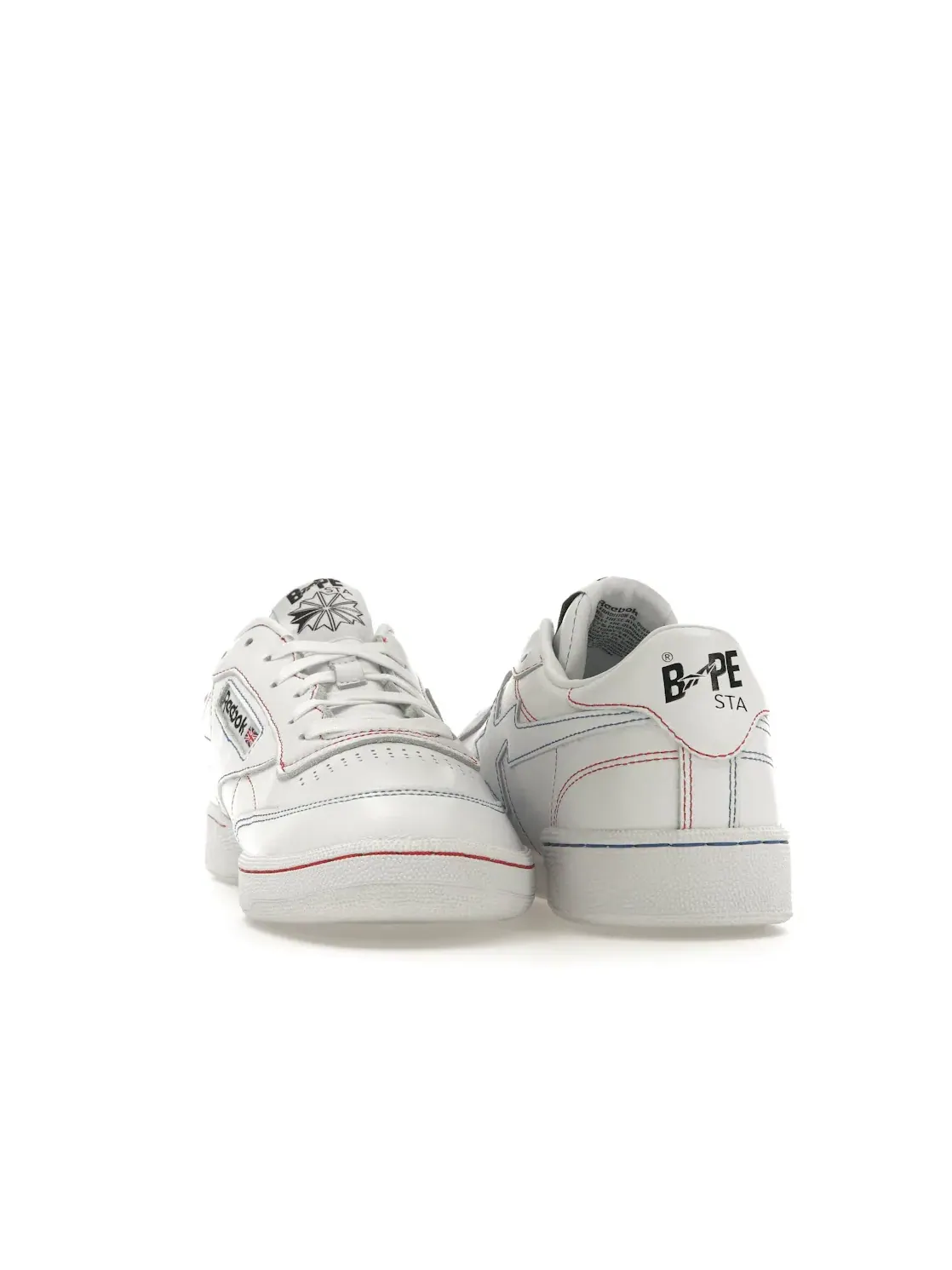 Кроссовки мужские Reebok Club C 85, с контрастной строчкой — изображение 4 из 4, белый/белый
