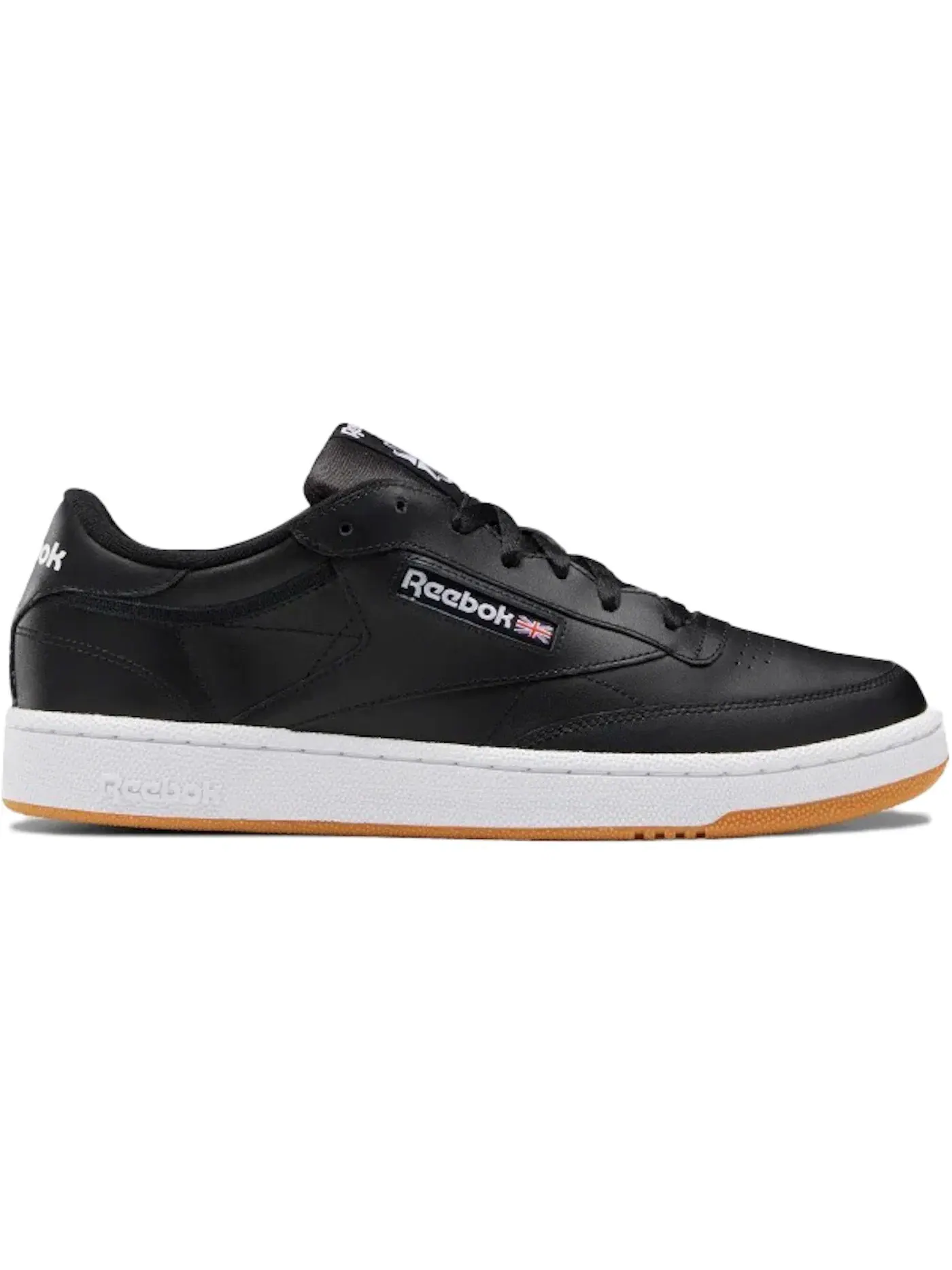 Кроссовки мужские Reebok Club C 85 Lifestyle, кожаные — изображение 1 из 1, черный/белый