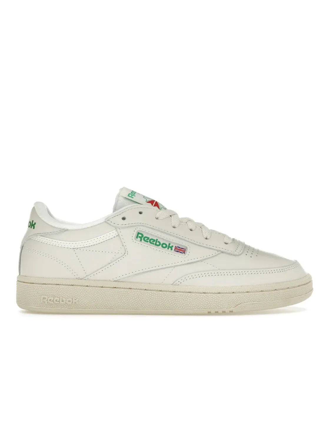 Кроссовки женские Reebok Club C 85, замша и текстиль — изображение 1 из 4, зеленый