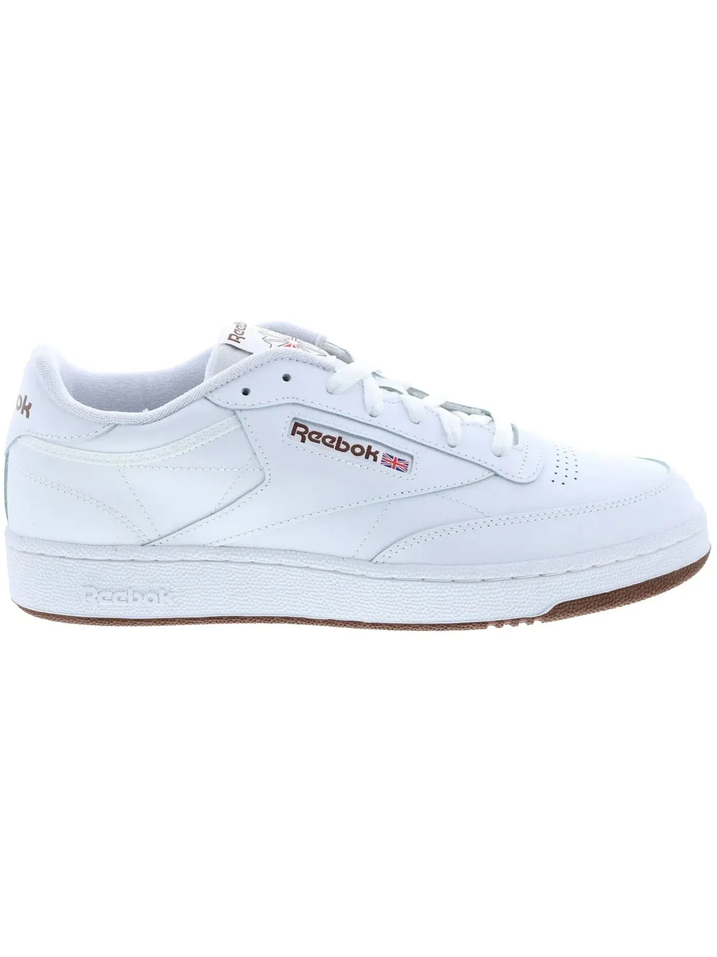 Кроссовки мужские Reebok Club C 85 Lifestyle, кожаные — изображение 1 из 1, белый белый коричневый
