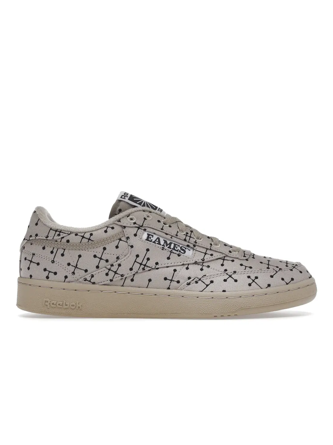 Кроссовки мужские Reebok Club C 85 Lifestyle с принтом — изображение 1 из 4, бежевый/бежевый/черный