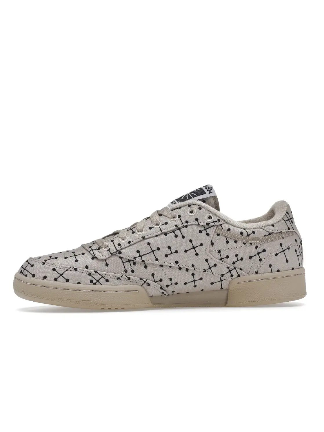 Кроссовки мужские Reebok Club C 85 Lifestyle с принтом — изображение 3 из 4, бежевый/бежевый/черный