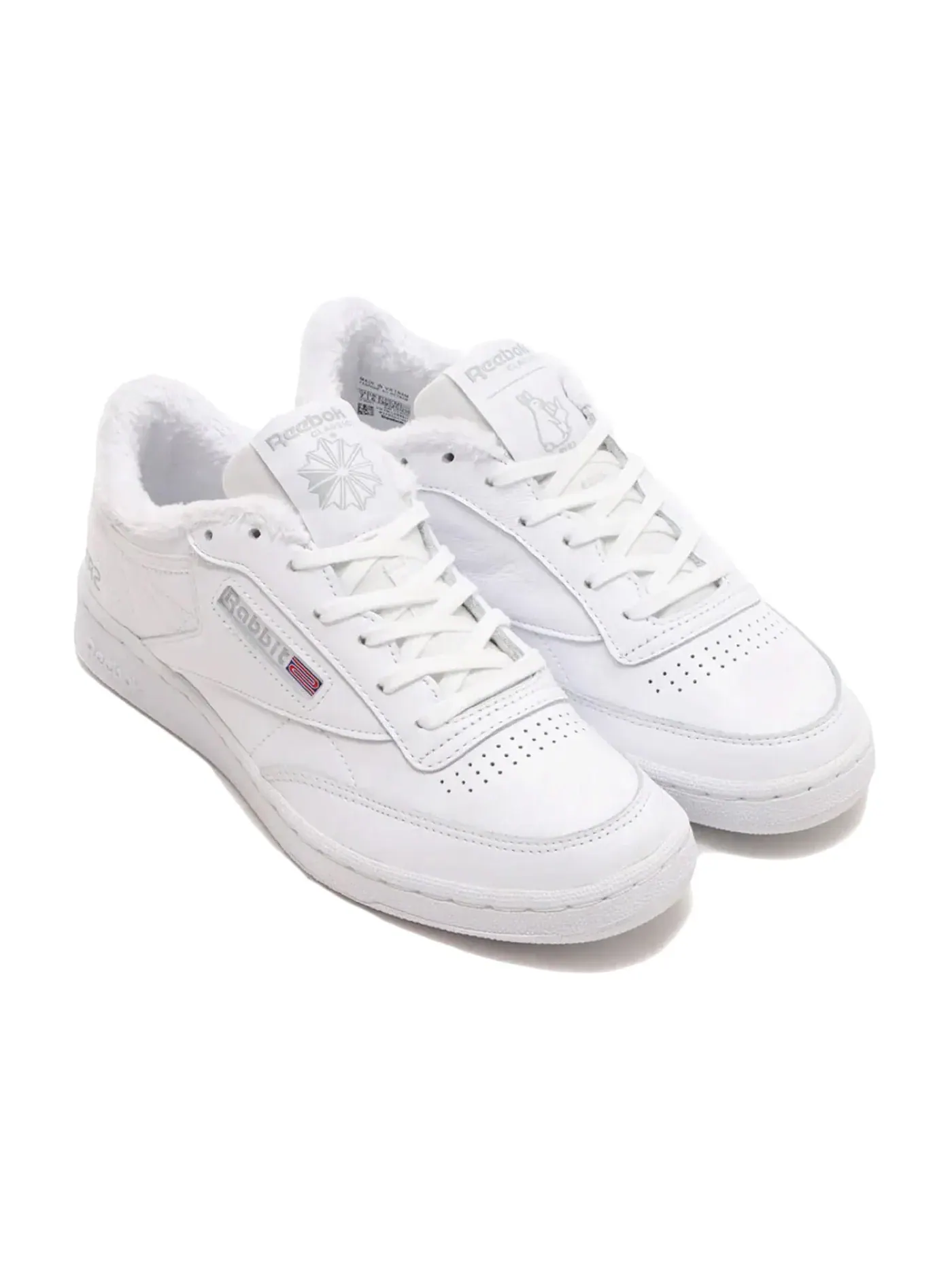 Кроссовки мужские Reebok Club C 85 Lifestyle, кожаные — изображение 1 из 1, белый/желтый