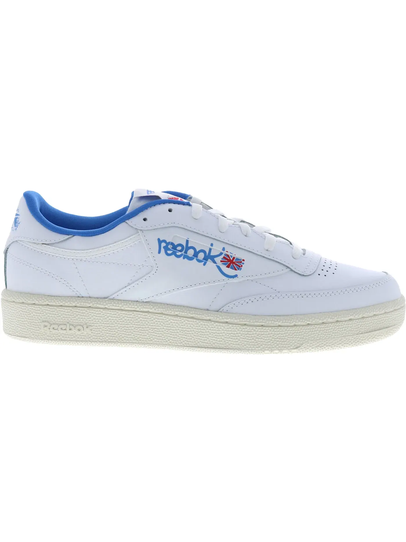 Кроссовки мужские Reebok Club C 85 Lifestyle, кожа и текстиль — изображение 1 из 1, белый//синий
