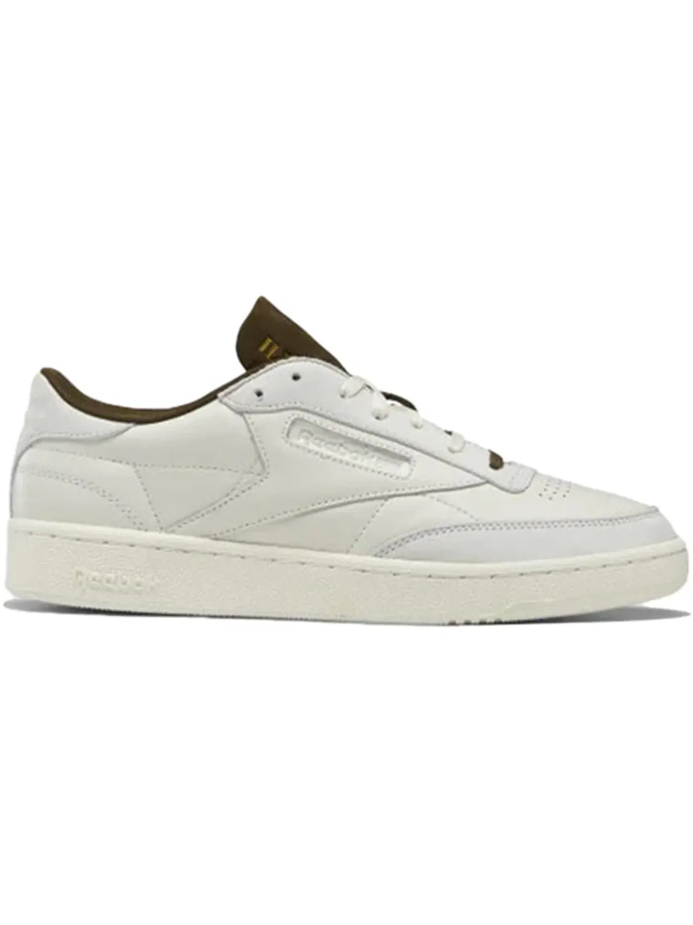 Кроссовки мужские Reebok Club C 85 Lifestyle, кожаные — изображение 1 из 1, золотистый металлик