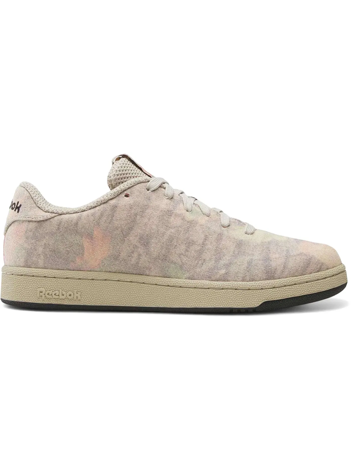 Кроссовки мужские Reebok Club C 85, камуфляжный принт — изображение 1 из 1, бежевый/черный/оранжевый