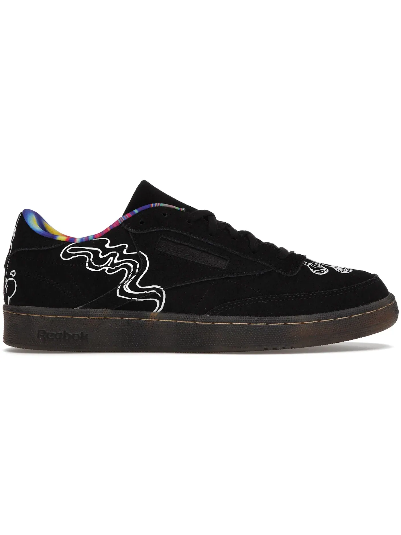 Кроссовки мужские Reebok Club C 85, повседневные — изображение 1 из 1, черный/белый