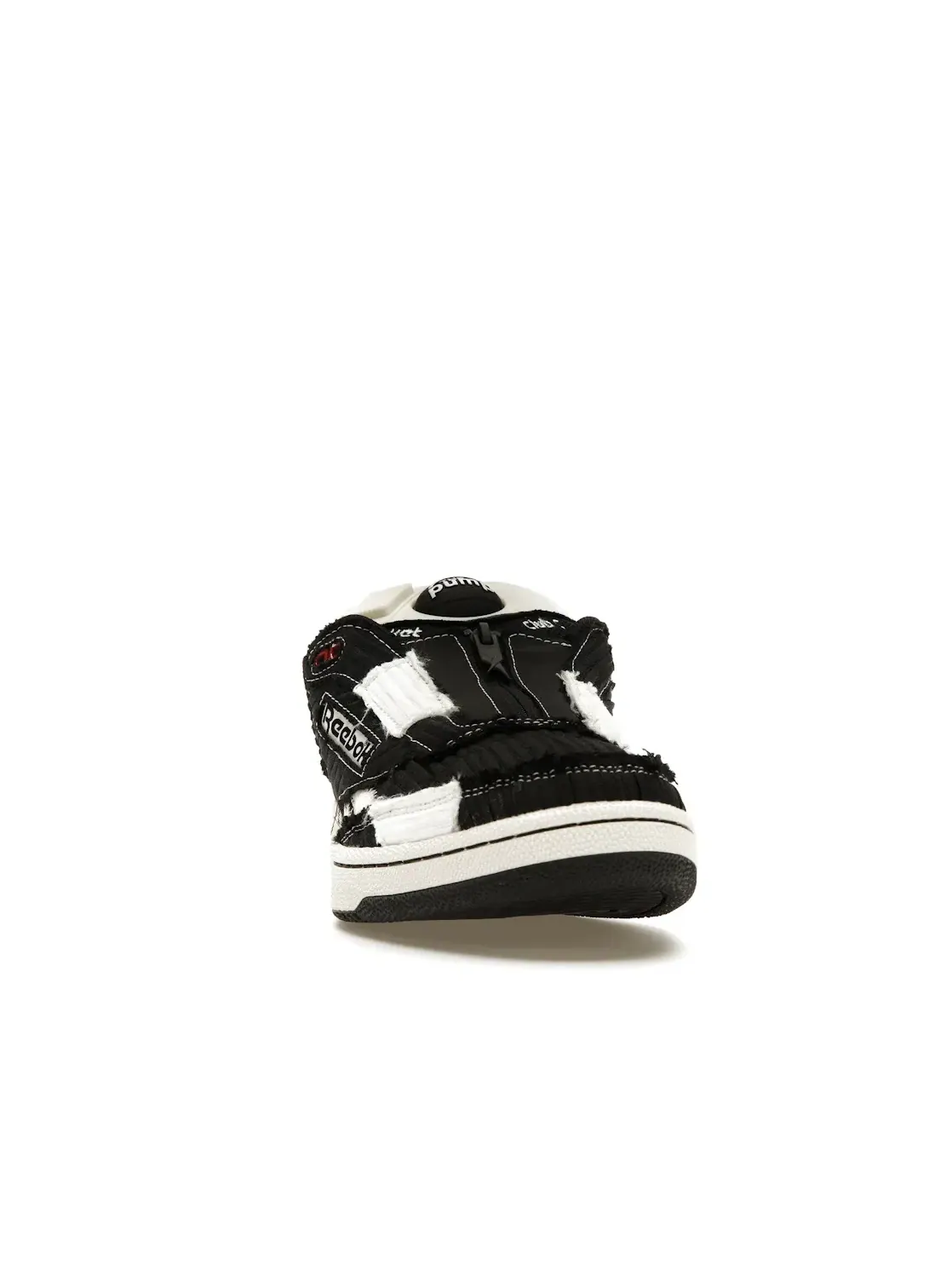 Кроссовки мужские Reebok Club C 85 Pump, кожаные, с технологией Pump — изображение 2 из 4, черный//красный