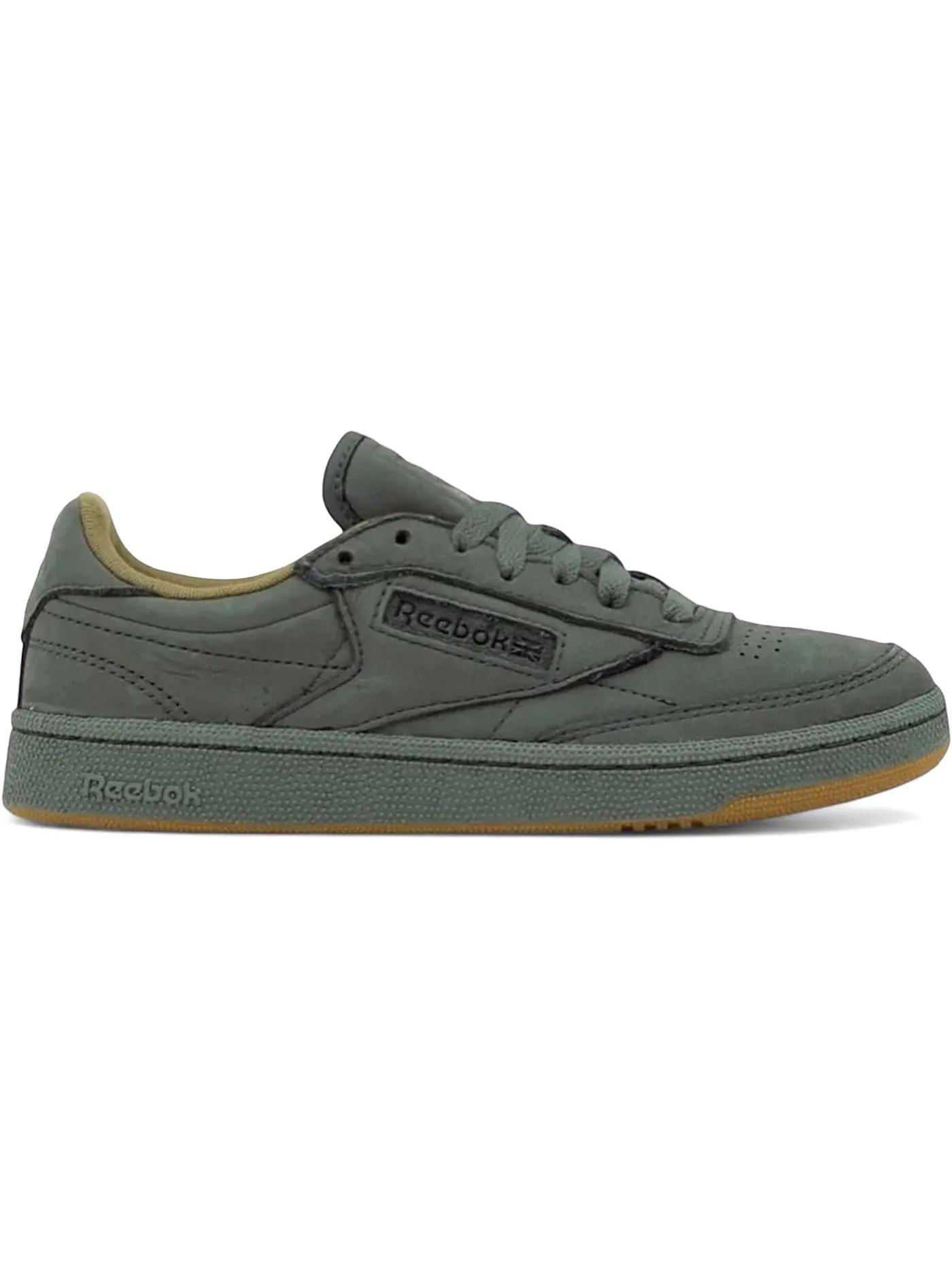 Кроссовки мужские Reebok Club C 85 Vintage, замшевый верх — изображение 1 из 1, темный/хаки коричневый