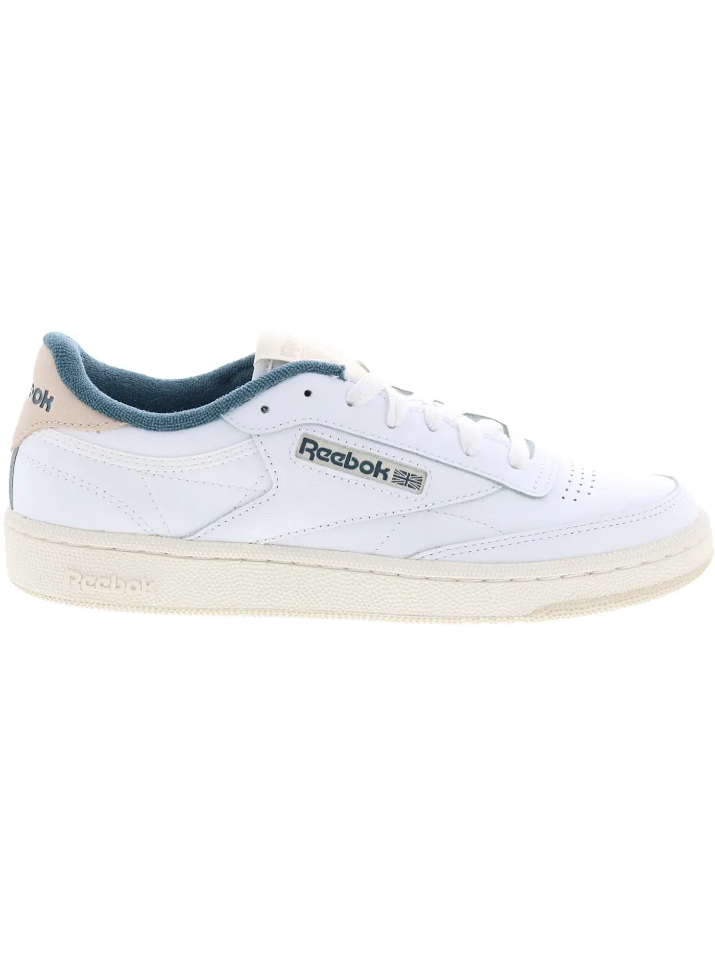 Кроссовки женские Reebok Club C 85 кожаные, классический силуэт — изображение 1 из 1, белый/синий