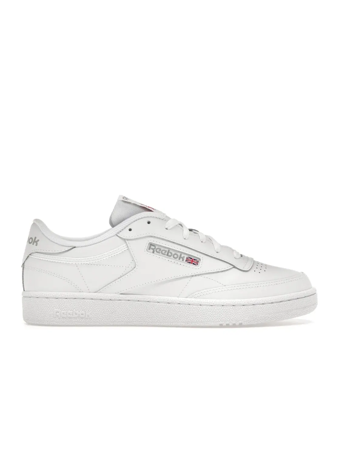 Кроссовки мужские Reebok Club C 85 Lifestyle, кожаные — изображение 1 из 4, белый/серый