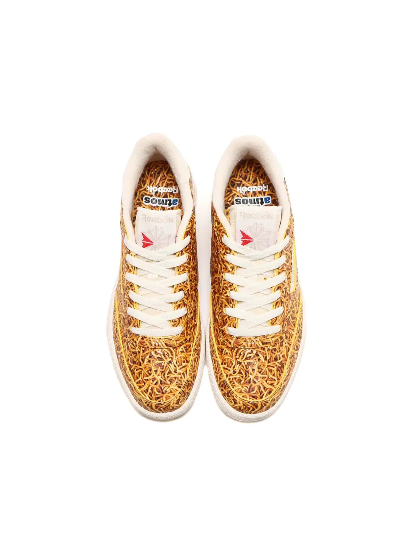 Кроссовки мужские Reebok Club C, кожаные — изображение 3 из 4, черный/бежевый