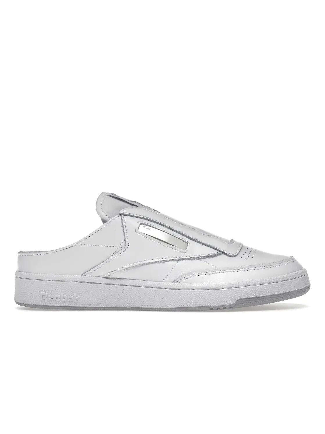 Кроссовки мужские Reebok Club C Laceless Mule Beams, без шнурков — изображение 1 из 4, белый/белый