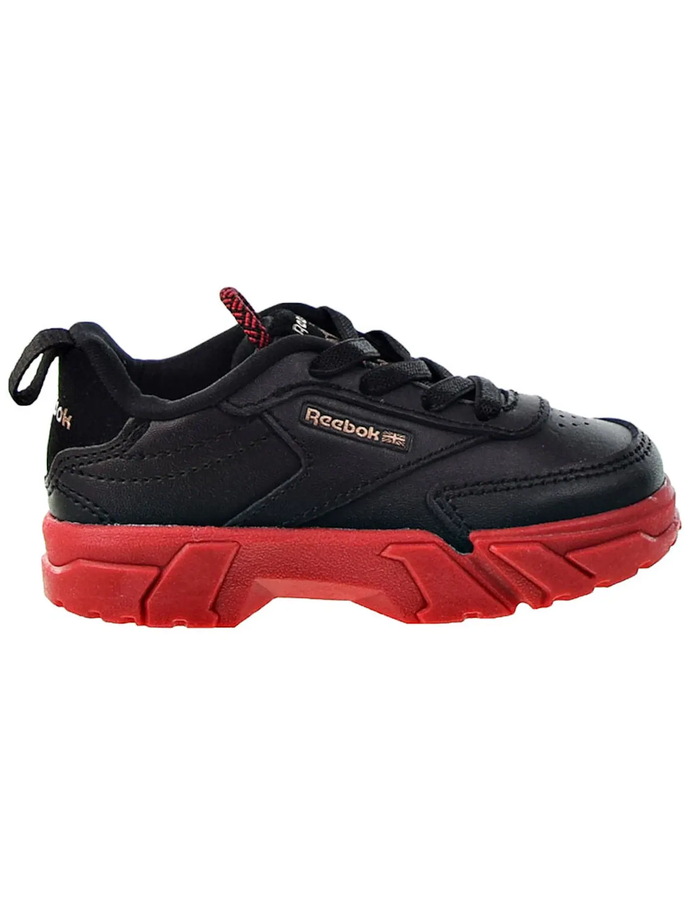 Кроссовки детские Reebok Club C, низкий профиль — изображение 1 из 1, черный/красный