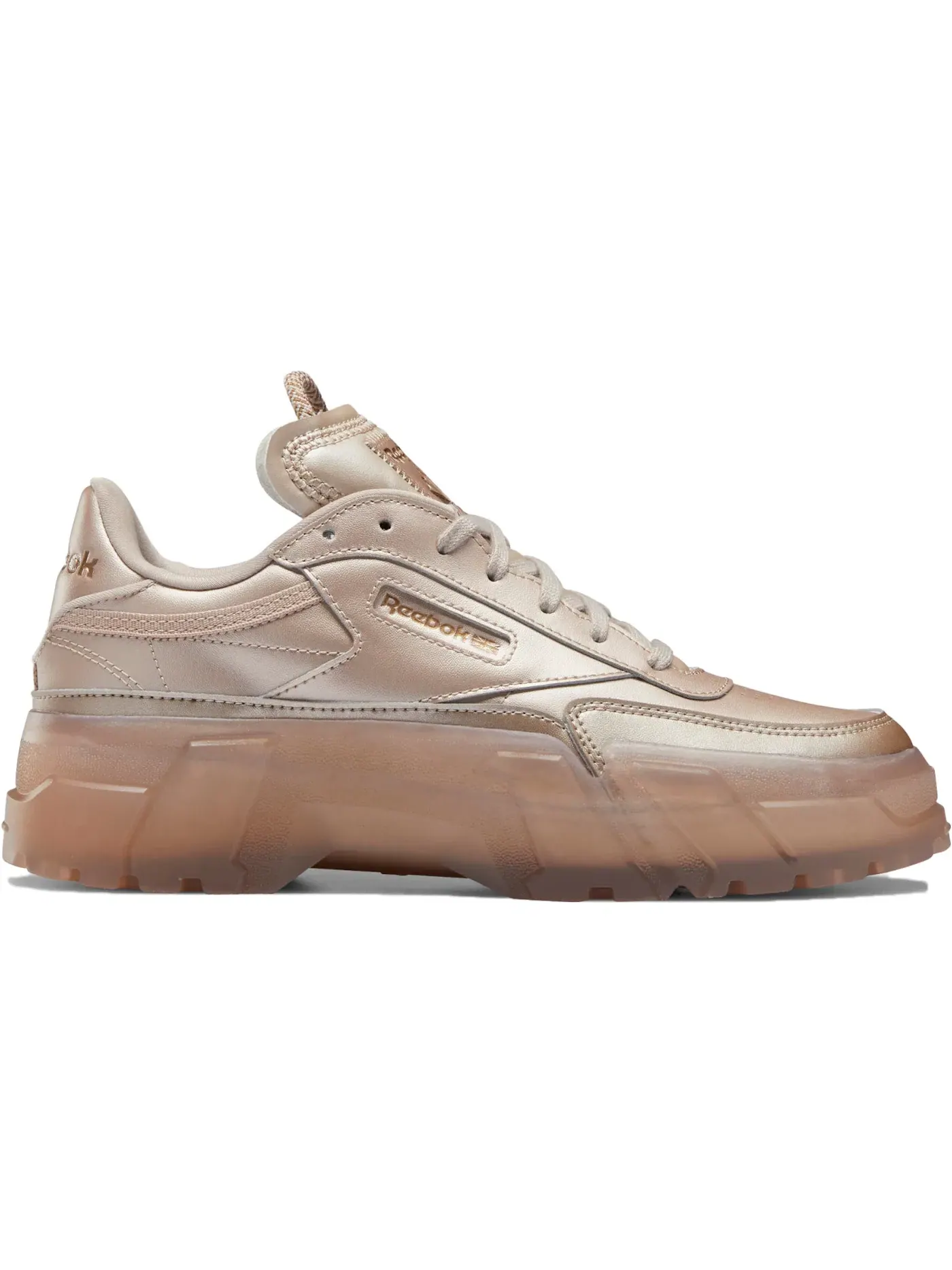 Кроссовки женские Reebok Club C Cardi, кожаные — изображение 1 из 1, розовый золотистый