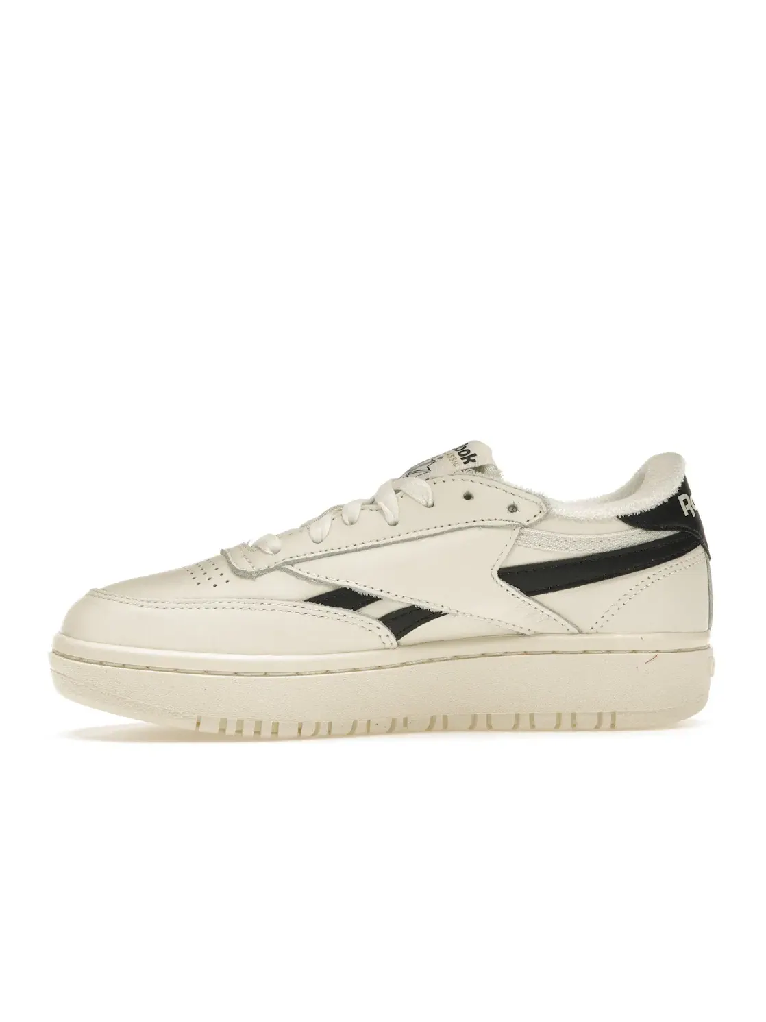 Кроссовки женские Reebok Club C Double с платформой, кожаные — изображение 3 из 4, черный