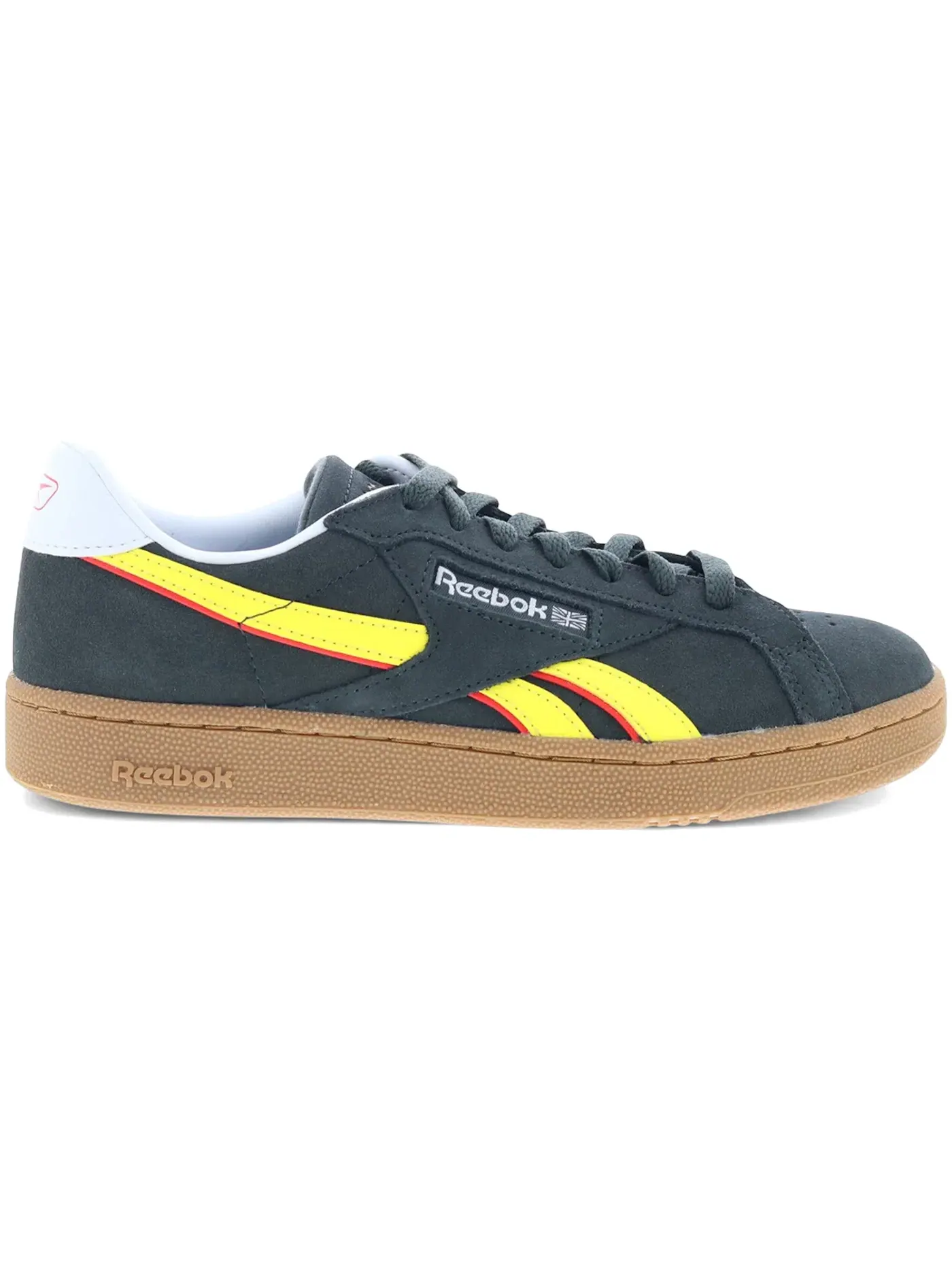 Кроссовки Reebok Lifestyle Club C Grounds UK, кожа/текстиль — изображение 1 из 1, черный/желтый