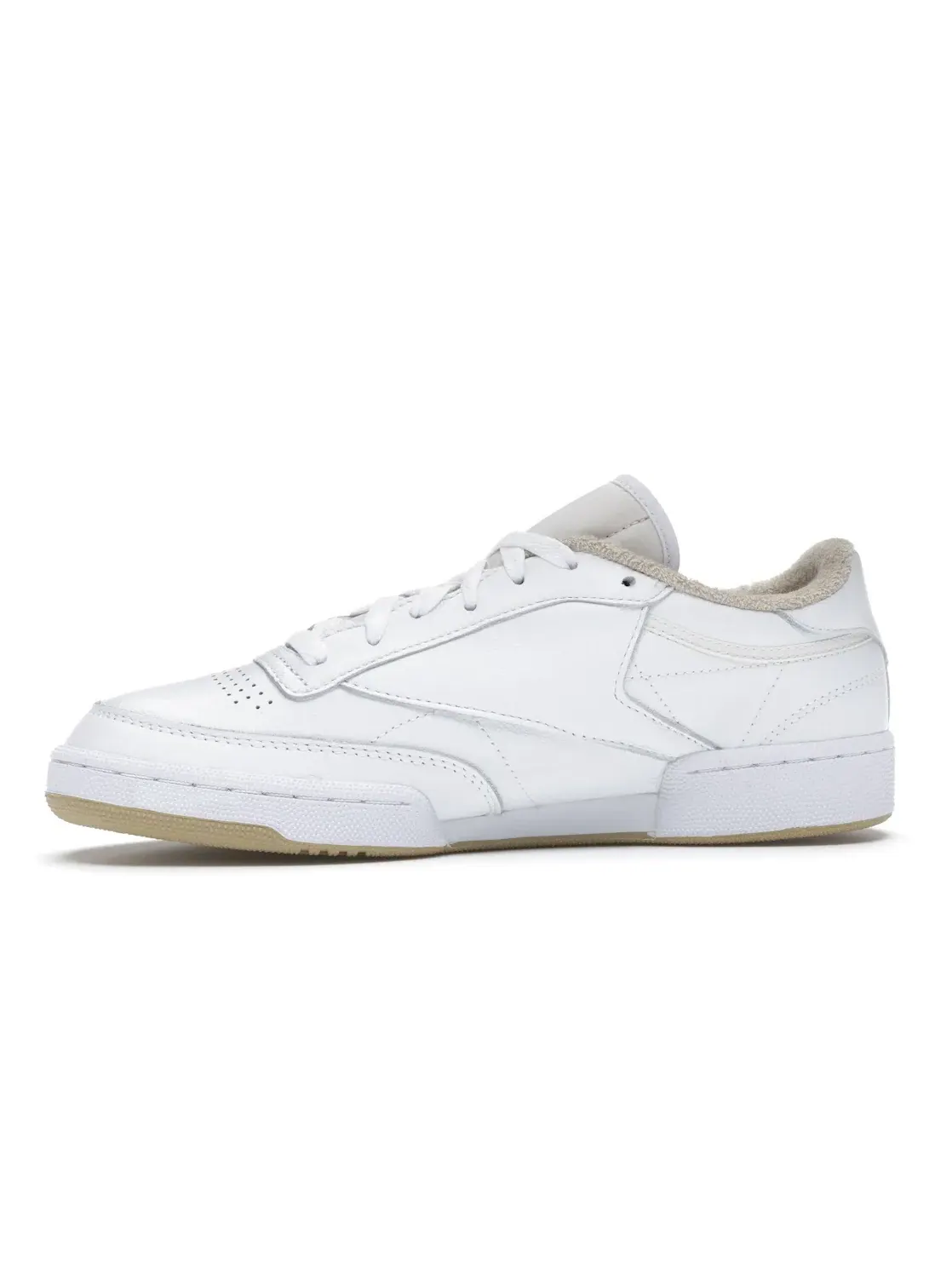 Кроссовки мужские Reebok Club C White Beige кожаные — изображение 3 из 4, белый бежевый