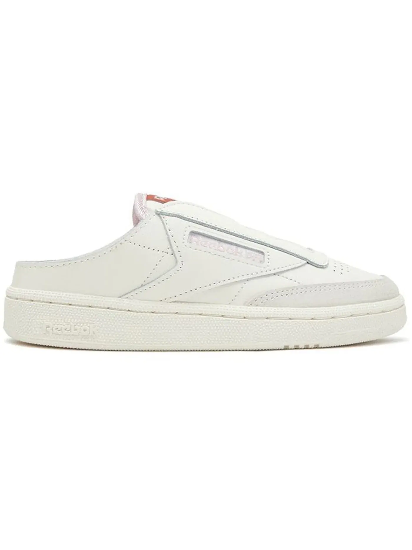 Кеды женские Reebok Club C Laceless Mule, без шнурков, Chalk/Baked Earth/Frost Berry — изображение 1 из 1