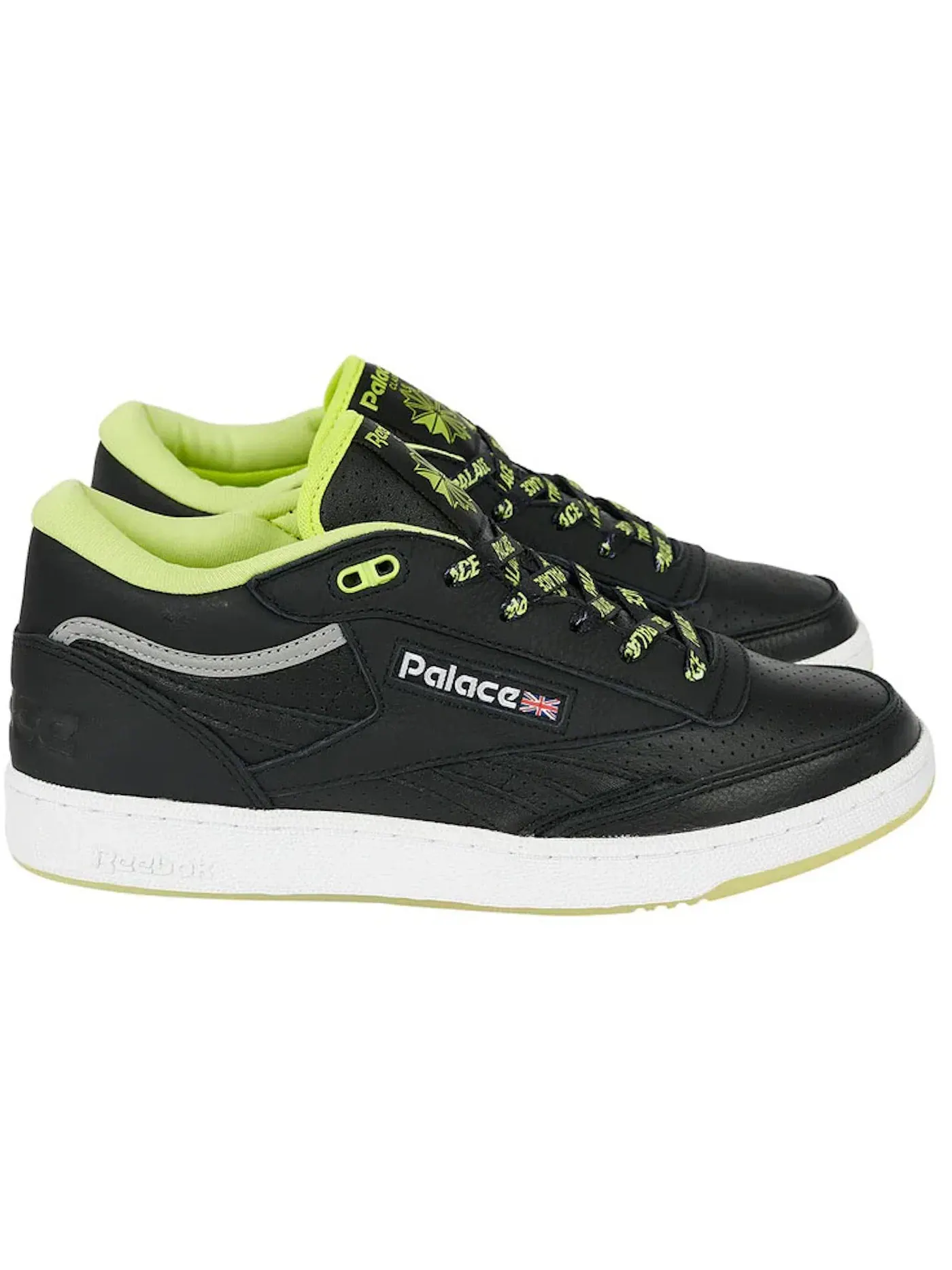 Кроссовки мужские Reebok Club C Mid II Revenge, кожаные — изображение 1 из 2, черный/желтый/белый