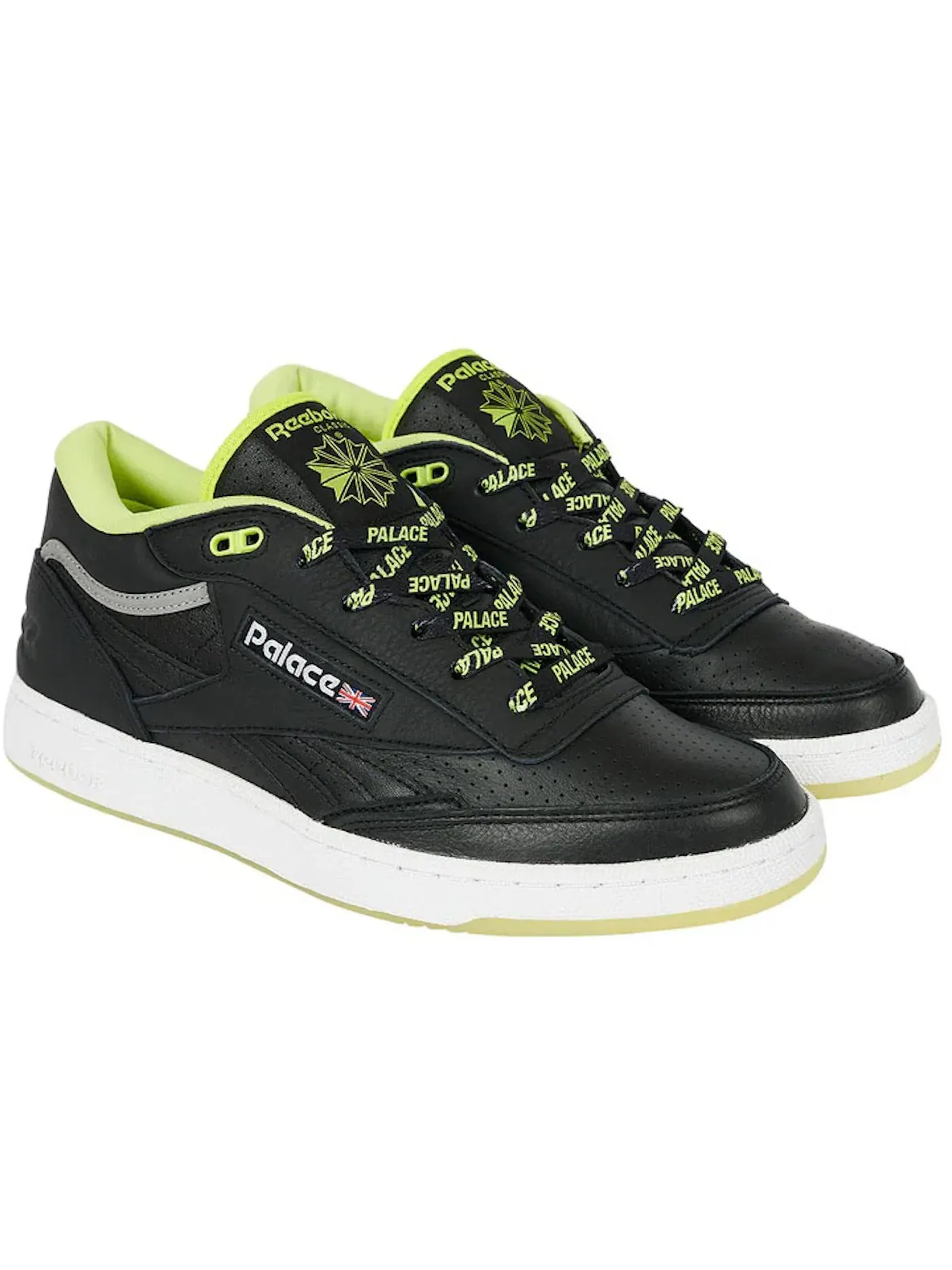 Кроссовки мужские Reebok Club C Mid II Revenge, кожаные — изображение 2 из 2, черный/желтый/белый