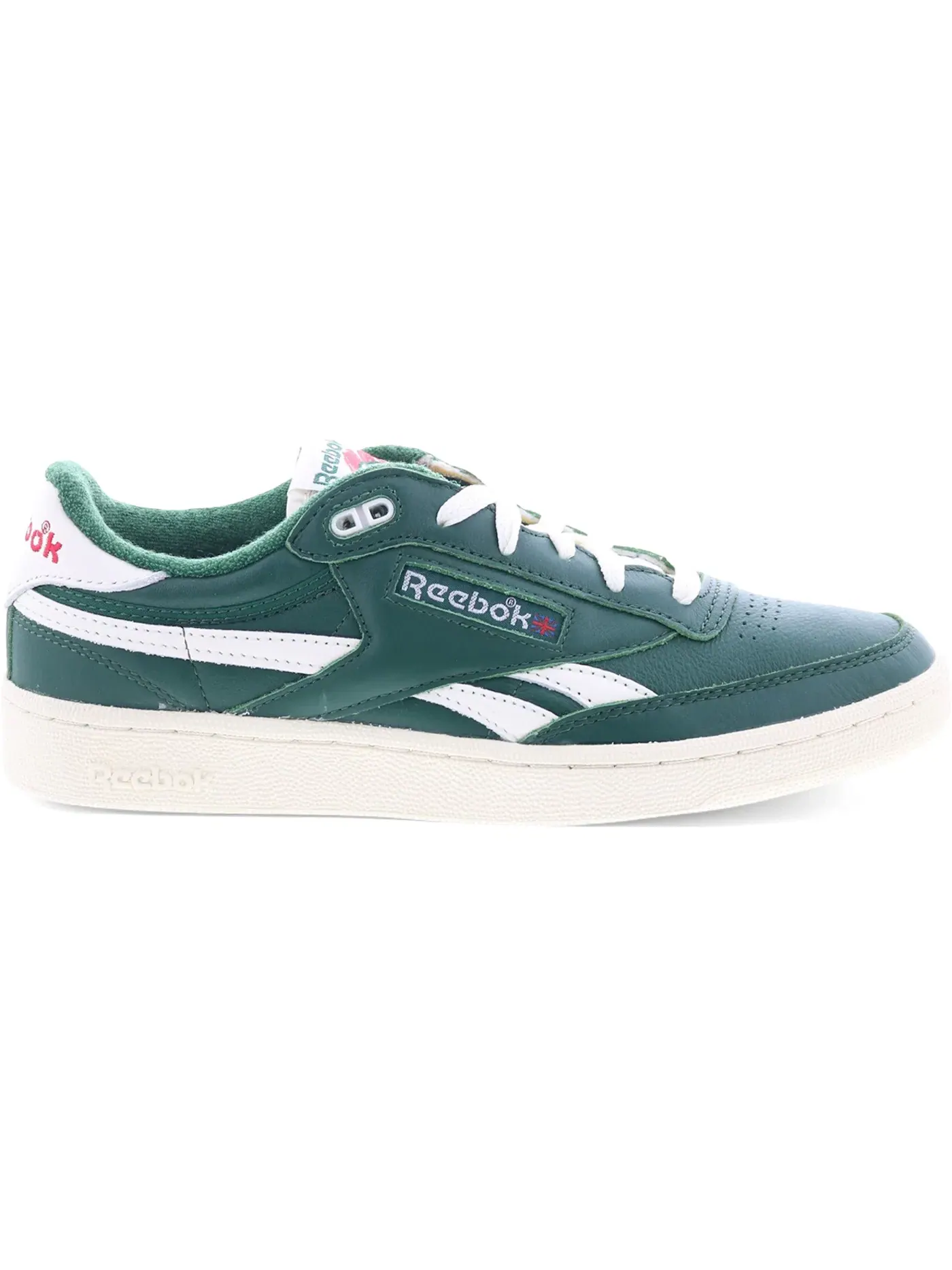 Кроссовки мужские Reebok Club C Revenge, повседневные — изображение 1 из 1, темный зеленый//неоновый