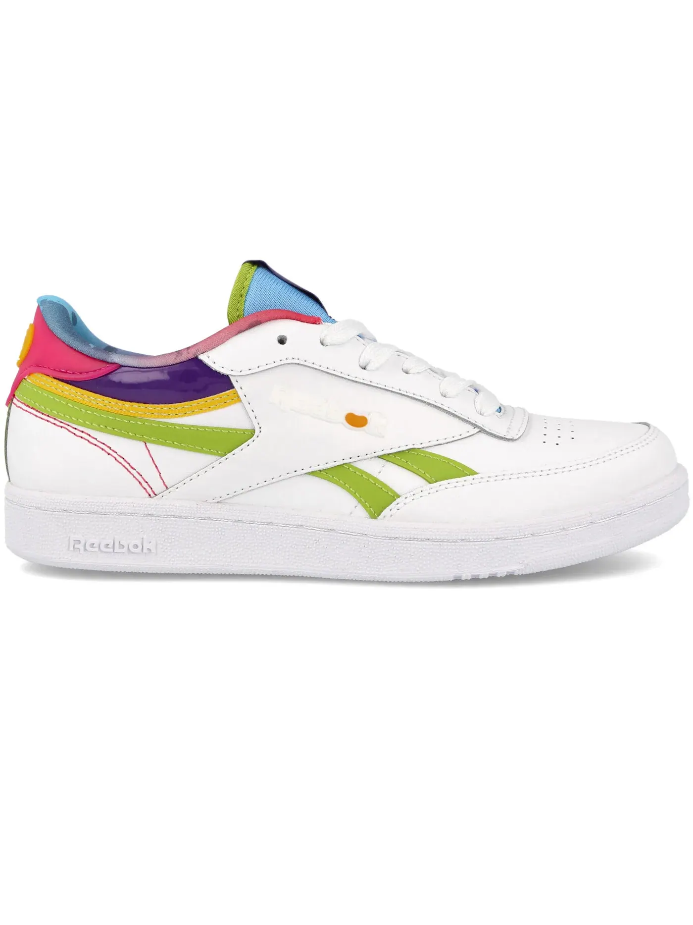 Кроссовки детские Reebok Club C Revenge Jelly Belly, с принтом — изображение 1 из 1, белый зеленый