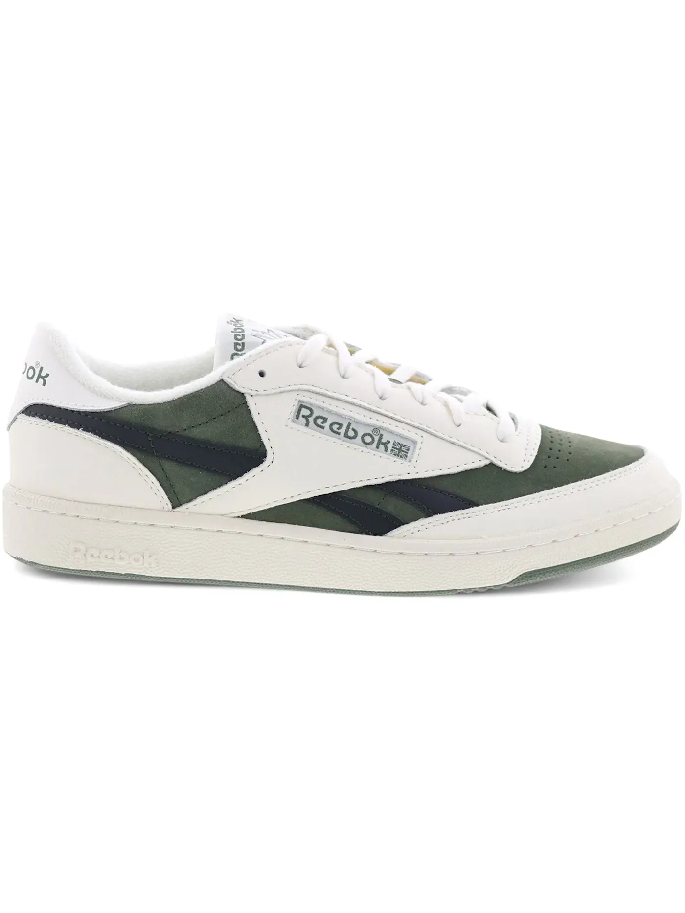 Кроссовки мужские Reebok Club C Revenge Vintage II Lifestyle низкий профиль Chalk/Breakaway Green/Washed Black