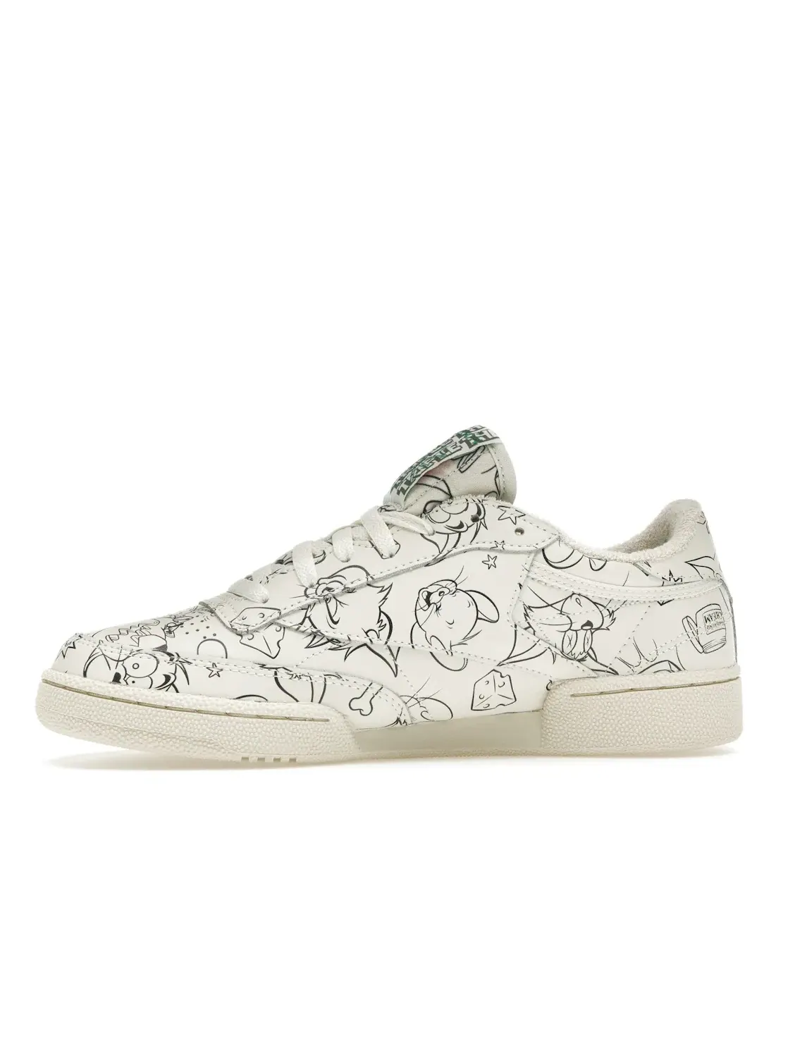 Кроссовки мужские Reebok Club C Tom & Jerry All-Over — изображение 3 из 4, белый/красный