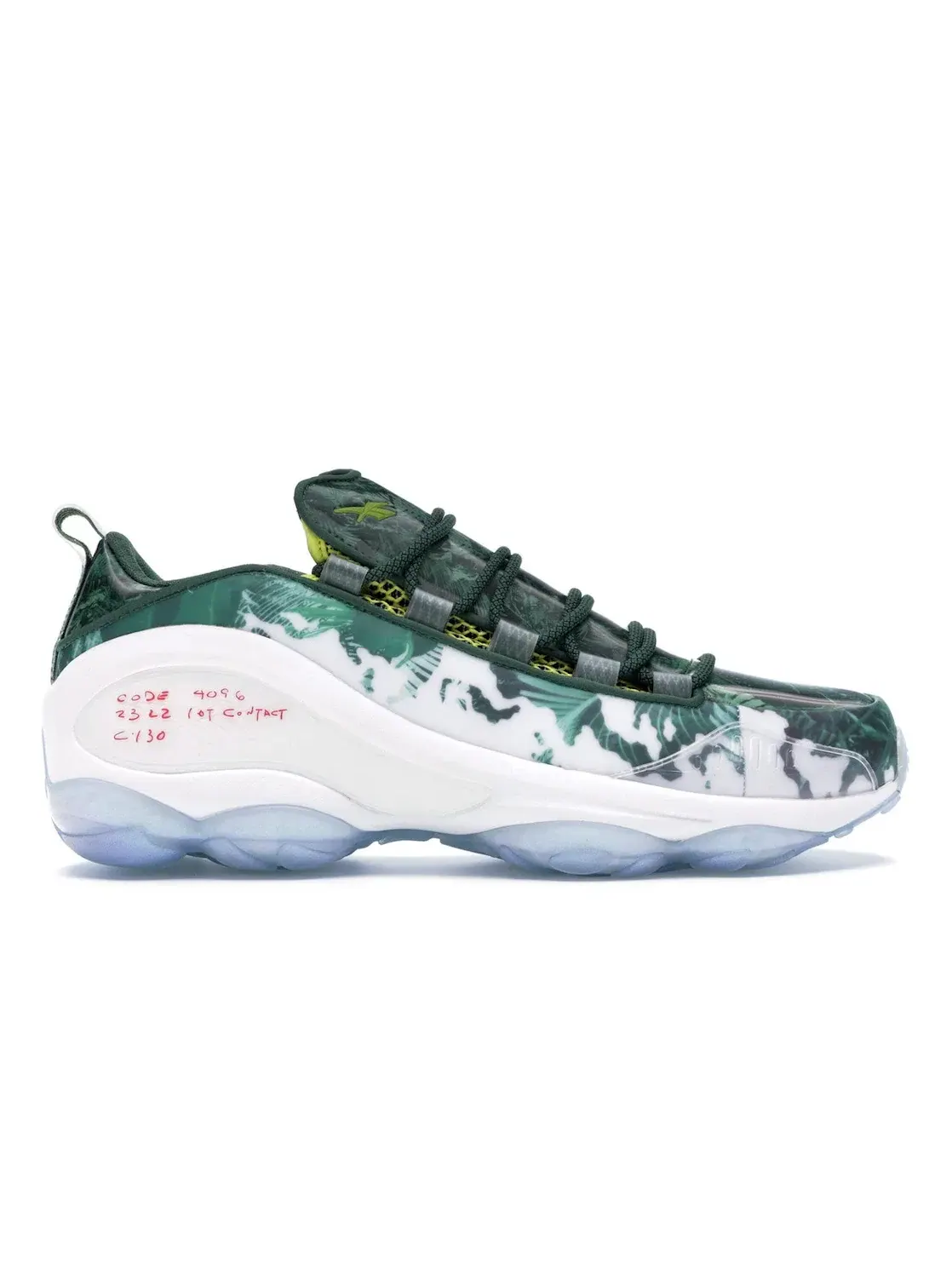 Кроссовки мужские Reebok DMX Run 10, с технологией DMX — изображение 1 из 4, белый/зеленый--желтый