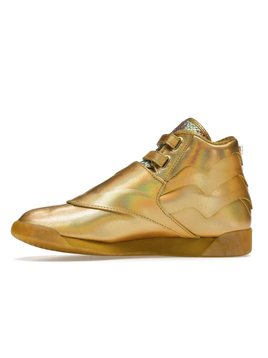 Кроссовки женские Reebok Freestyle Hi Lifestyle — изображение 3 из 4, золотистый