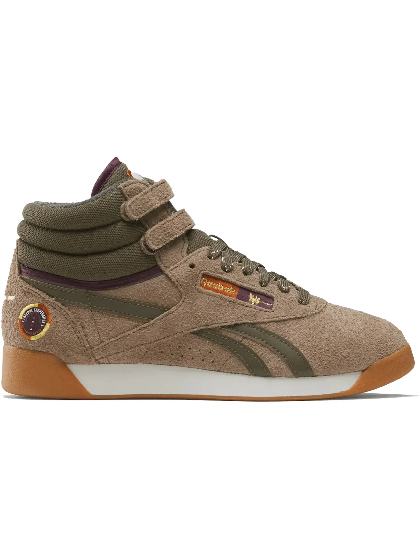 Кроссовки женские Reebok Freestyle Hi, высокие — изображение 1 из 1, зеленый/оливковый
