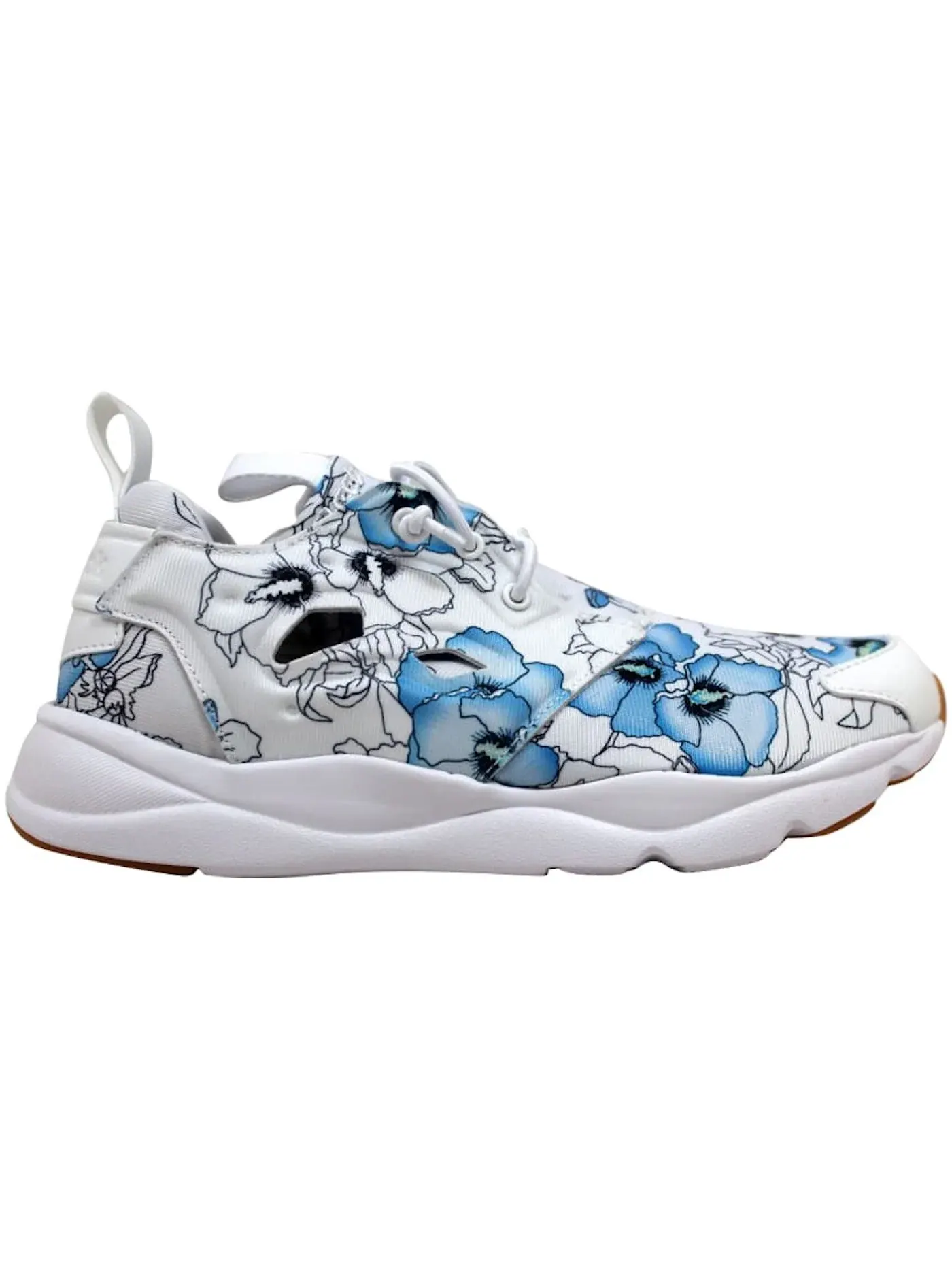 Кроссовки женские Reebok Furylite FG, с цветочным принтом — изображение 1 из 1, белый-черный