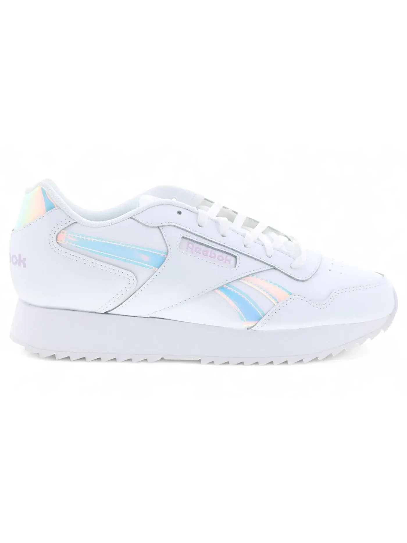 Кроссовки женские Reebok Glide Ripple Double, повседневные — изображение 1 из 1, белый/фиолетовый/белый