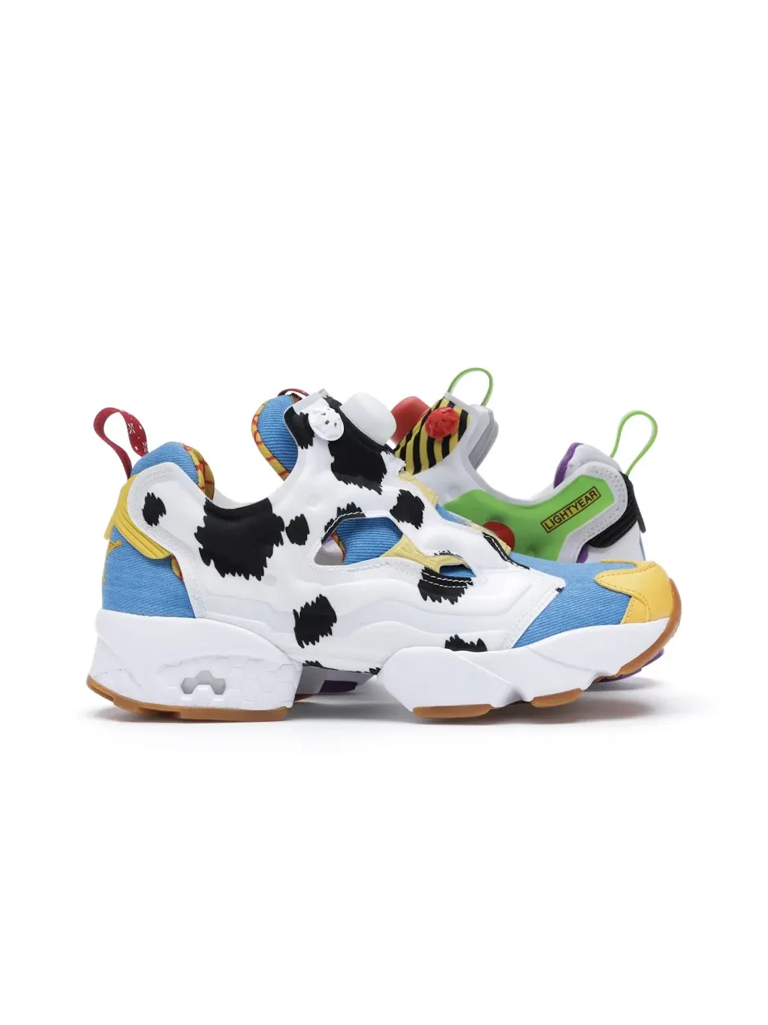 Кроссовки мужские Reebok Instapump Fury Bait x Toy Story Woody and Buzz — изображение 1 из 4, сине-желтые