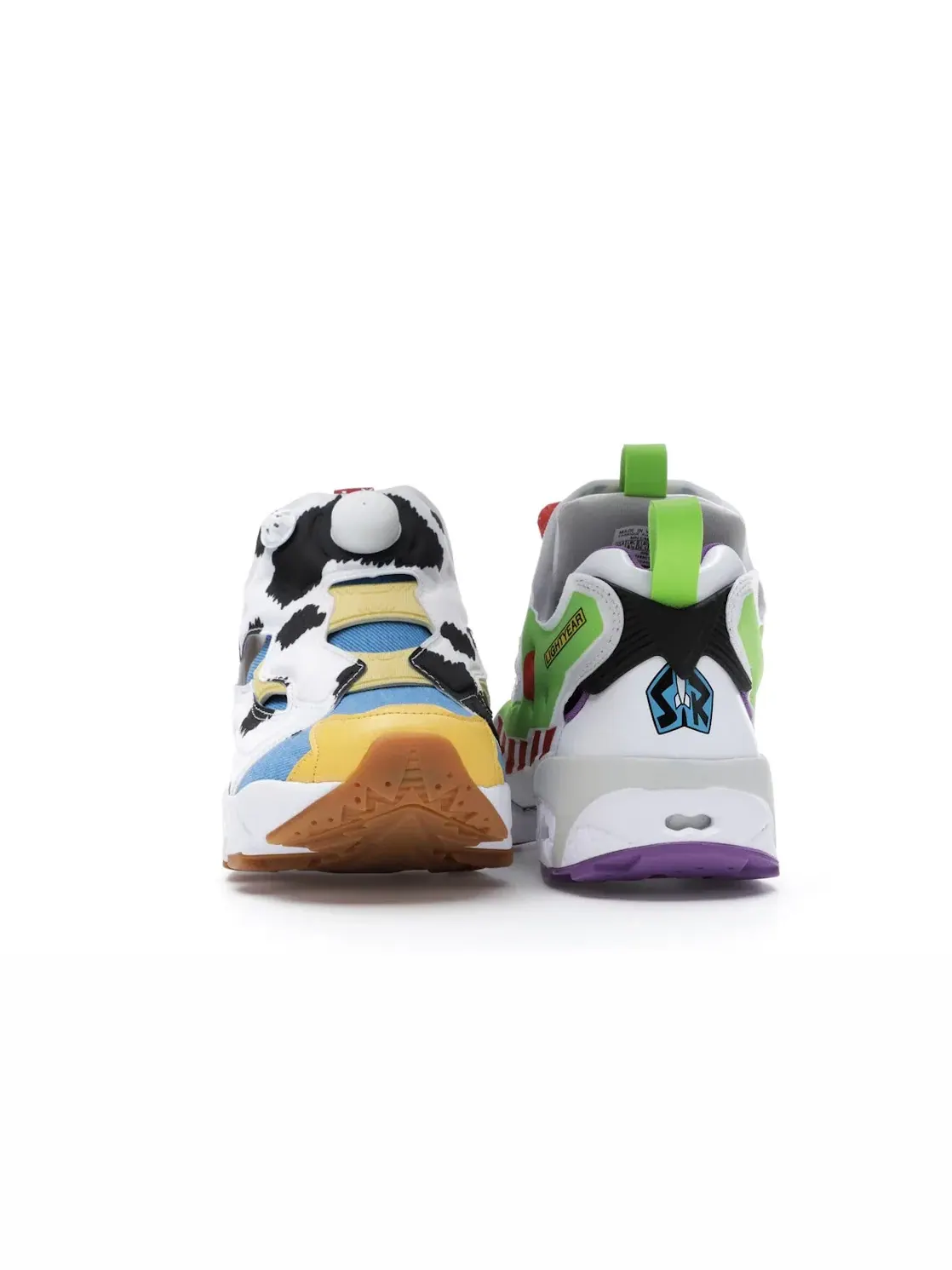 Кроссовки мужские Reebok Instapump Fury Bait x Toy Story Woody and Buzz — изображение 2 из 4, сине-желтые