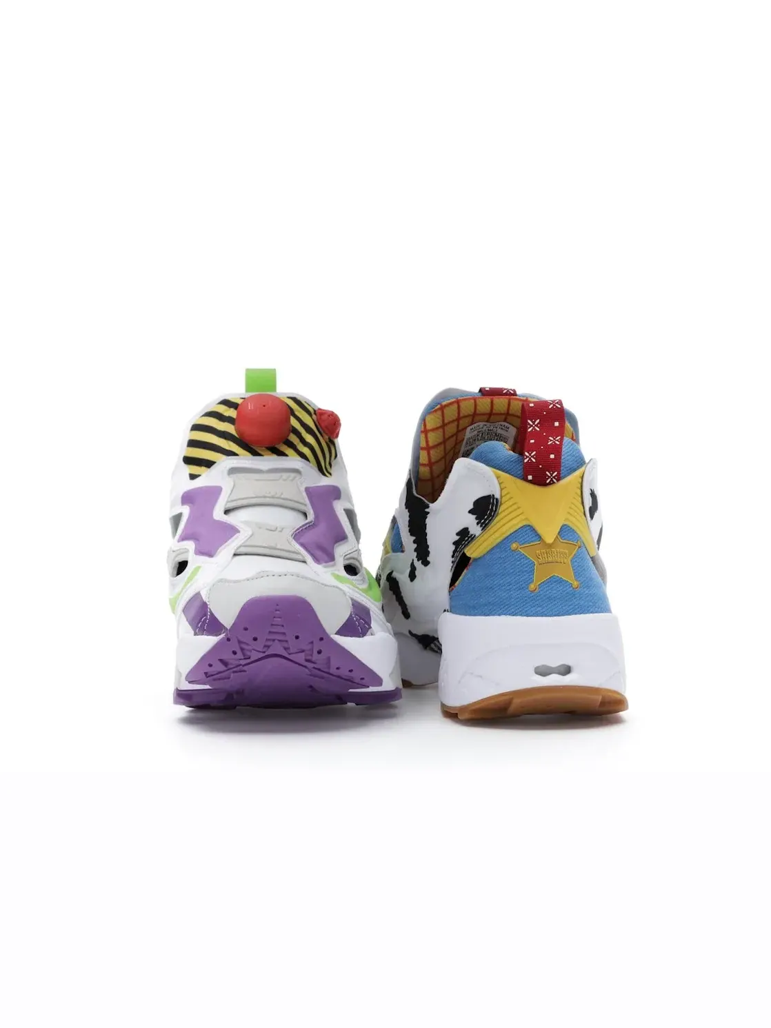 Кроссовки мужские Reebok Instapump Fury Bait x Toy Story Woody and Buzz — изображение 4 из 4, сине-желтые