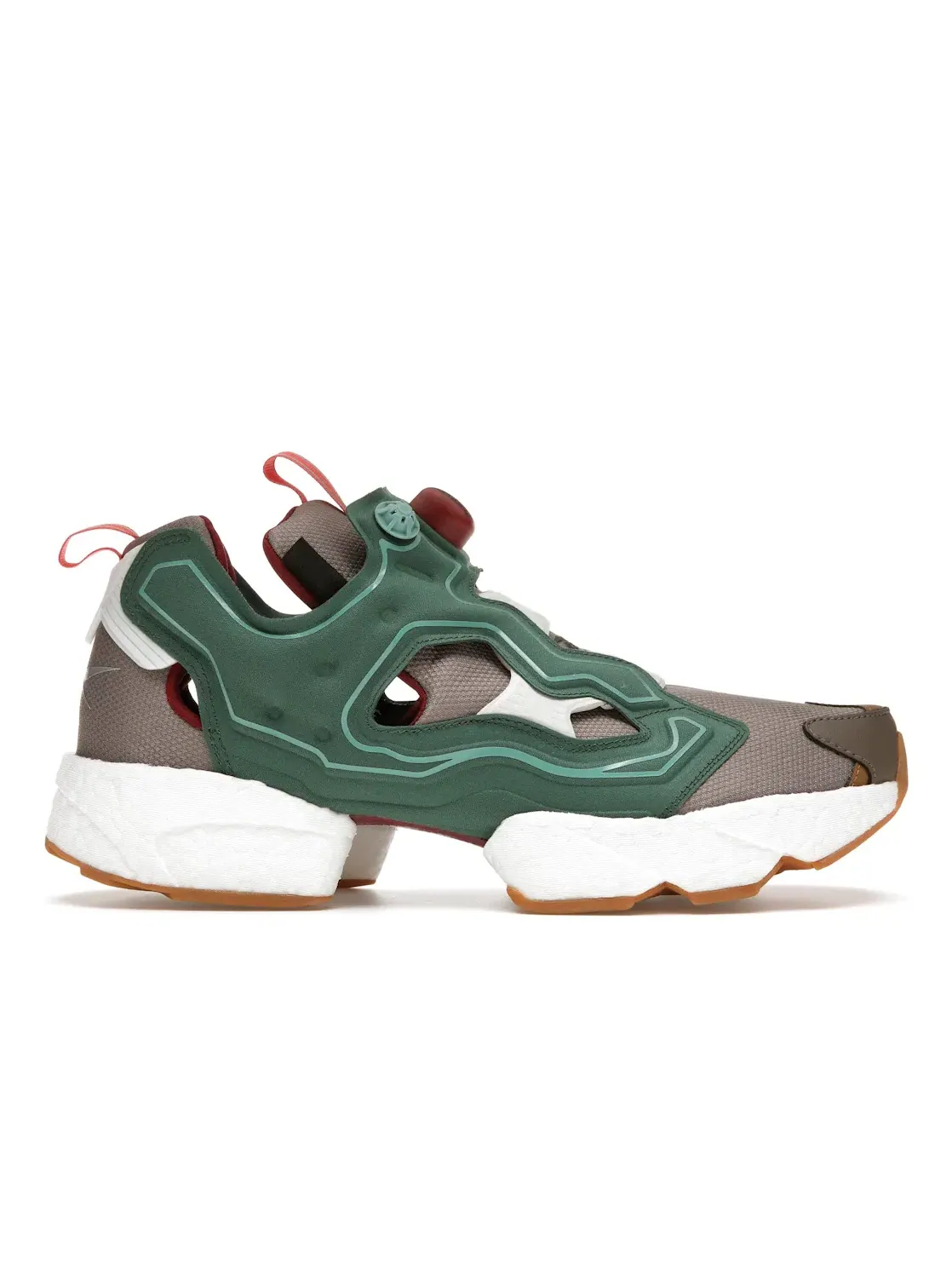 Кроссовки мужские Reebok Instapump Fury Boost Billionaire Boys Club Earth — изображение 1 из 4, зеленый серый красный