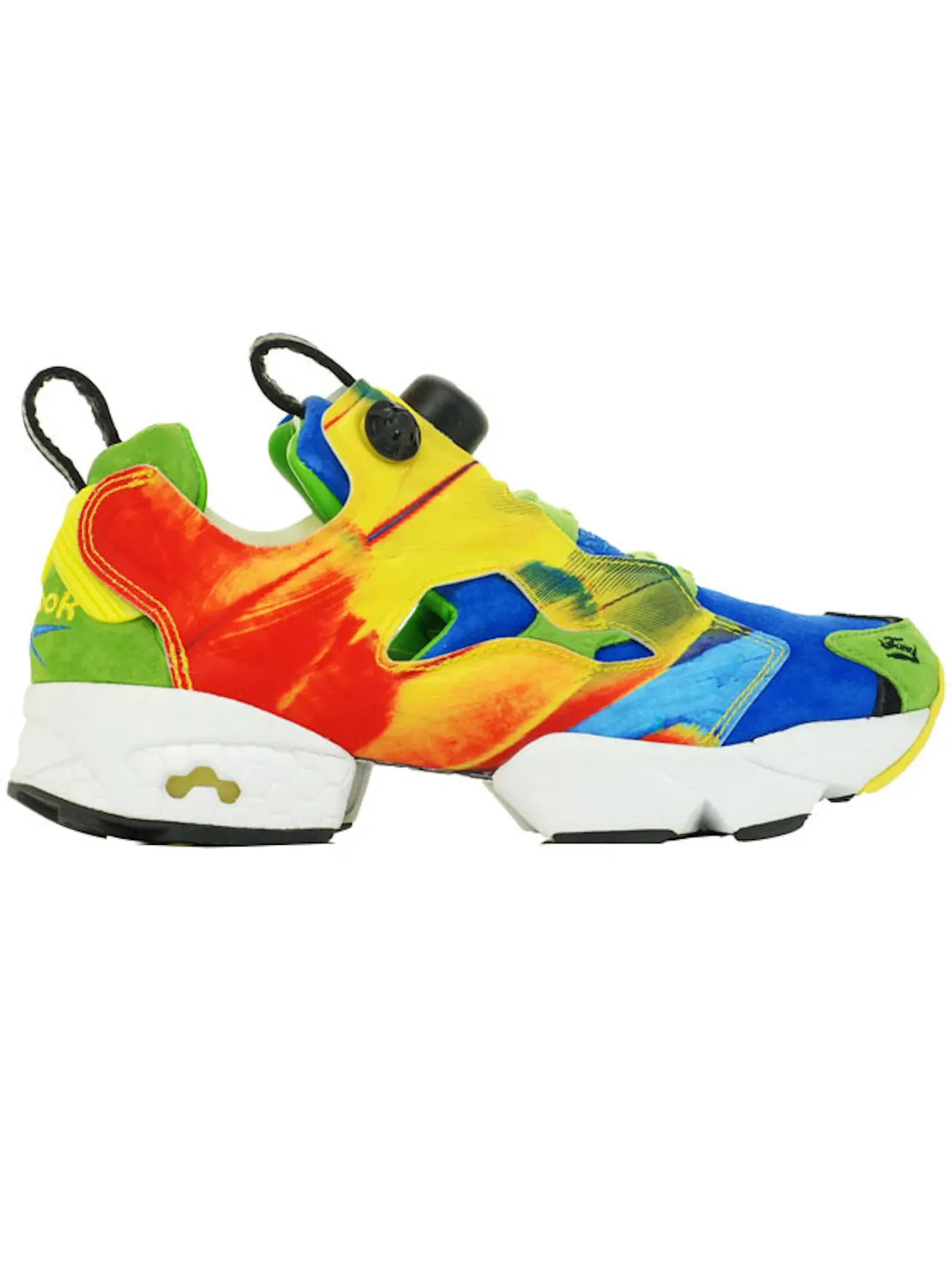 Кроссовки Reebok Instapump Fury лимитированной серии — изображение 1 из 1, синий/желтый/зеленый