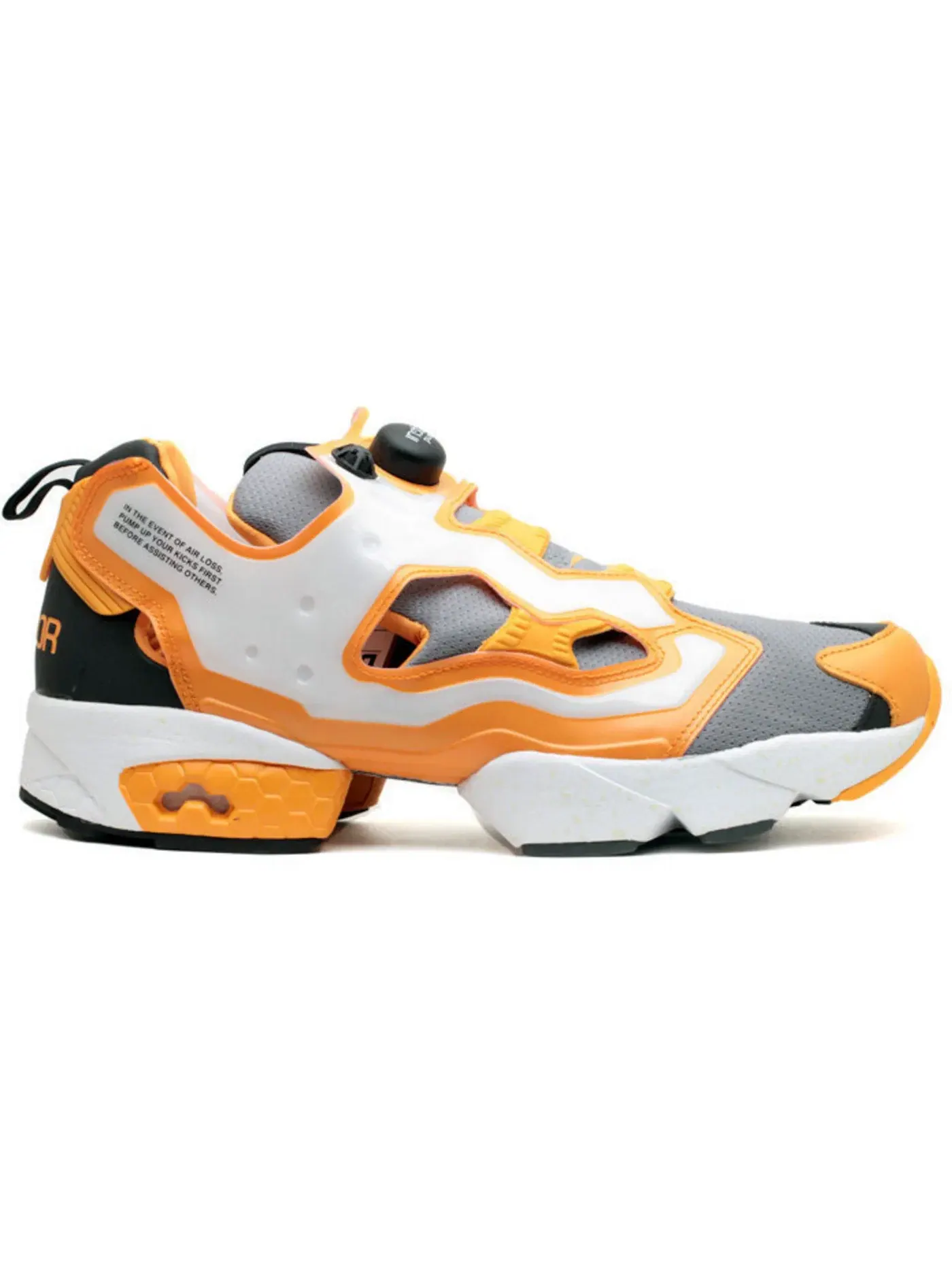 Кроссовки мужские Reebok Instapump Fury Lifestyle, с принтом — изображение 1 из 1, серый/оранжевый/белый