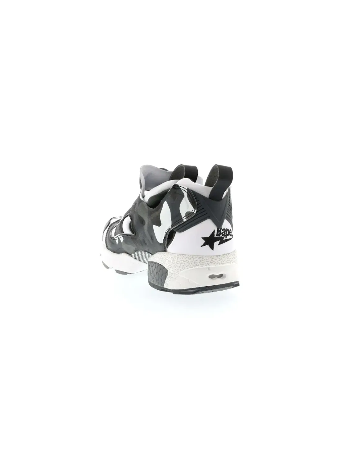 Кроссовки мужские Reebok Instapump Fury X Bape City Camo, камуфляжные — изображение 4 из 4, черный/белый