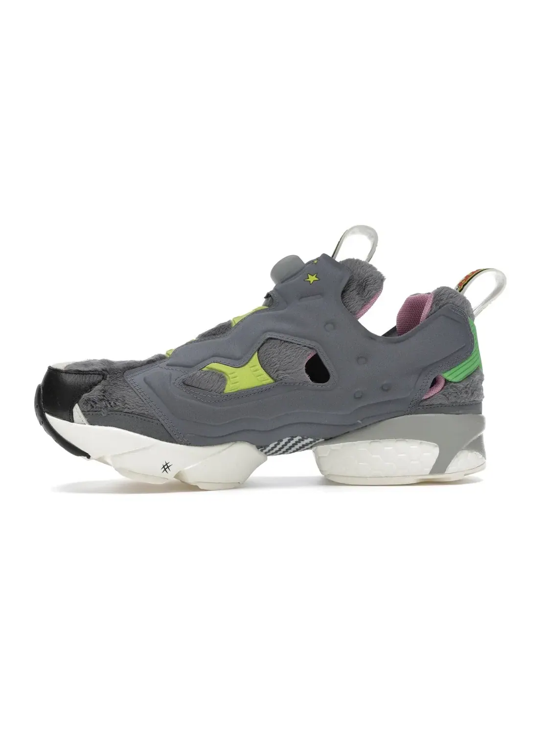 Кроссовки Reebok Instapump Fury Tom & Jerry, с принтом — изображение 3 из 4, серый/желтый-черный