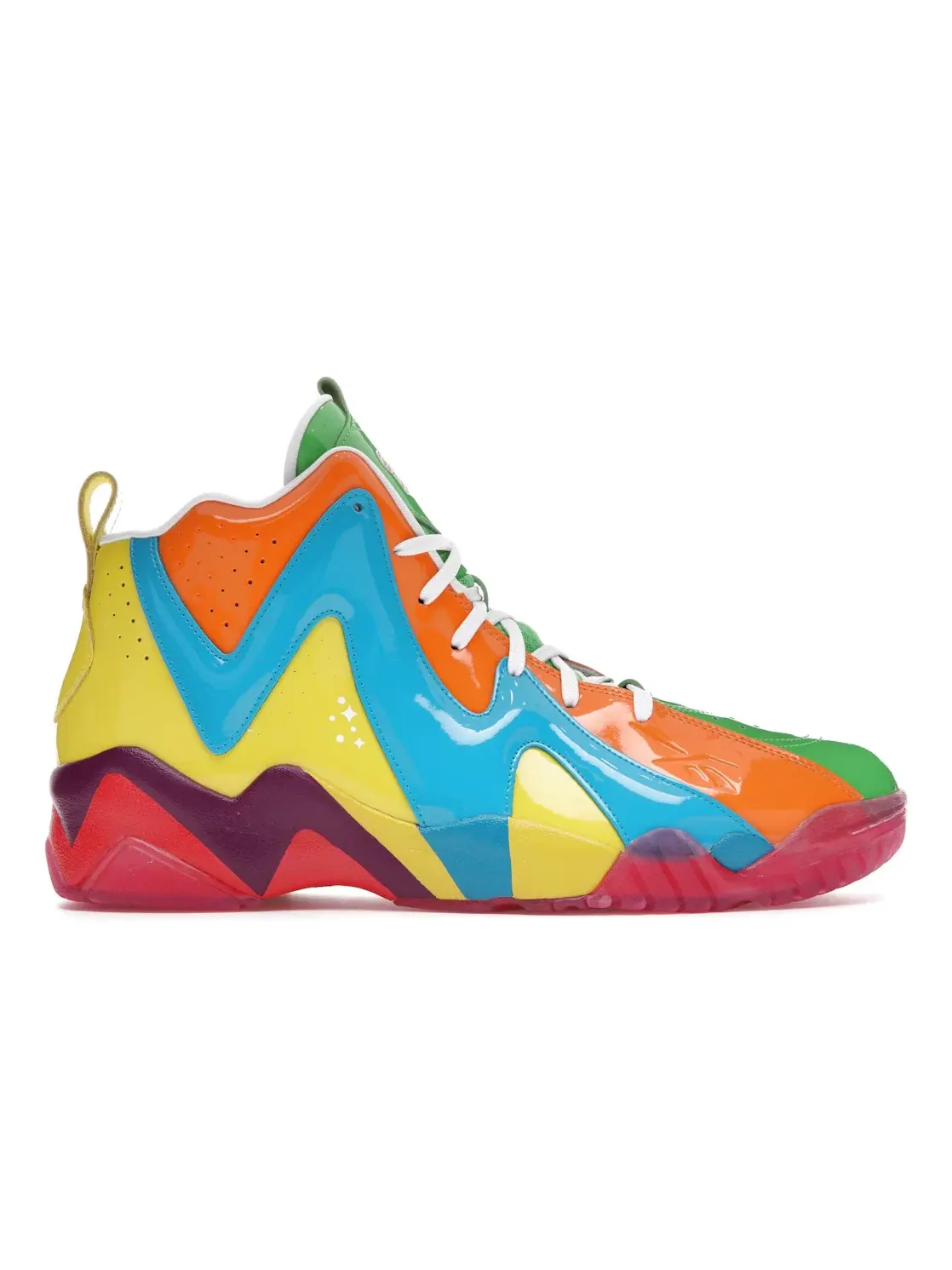 Кроссовки мужские высокие Reebok Kamikaze II, с принтом Candy Land — изображение 1 из 4